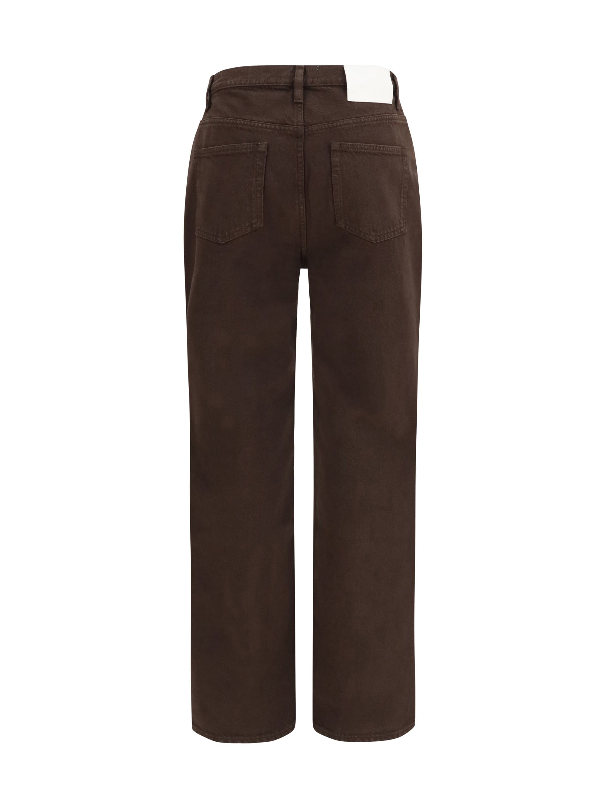 Loulou de Saison Organic Cotton Denim Jeans — Brown