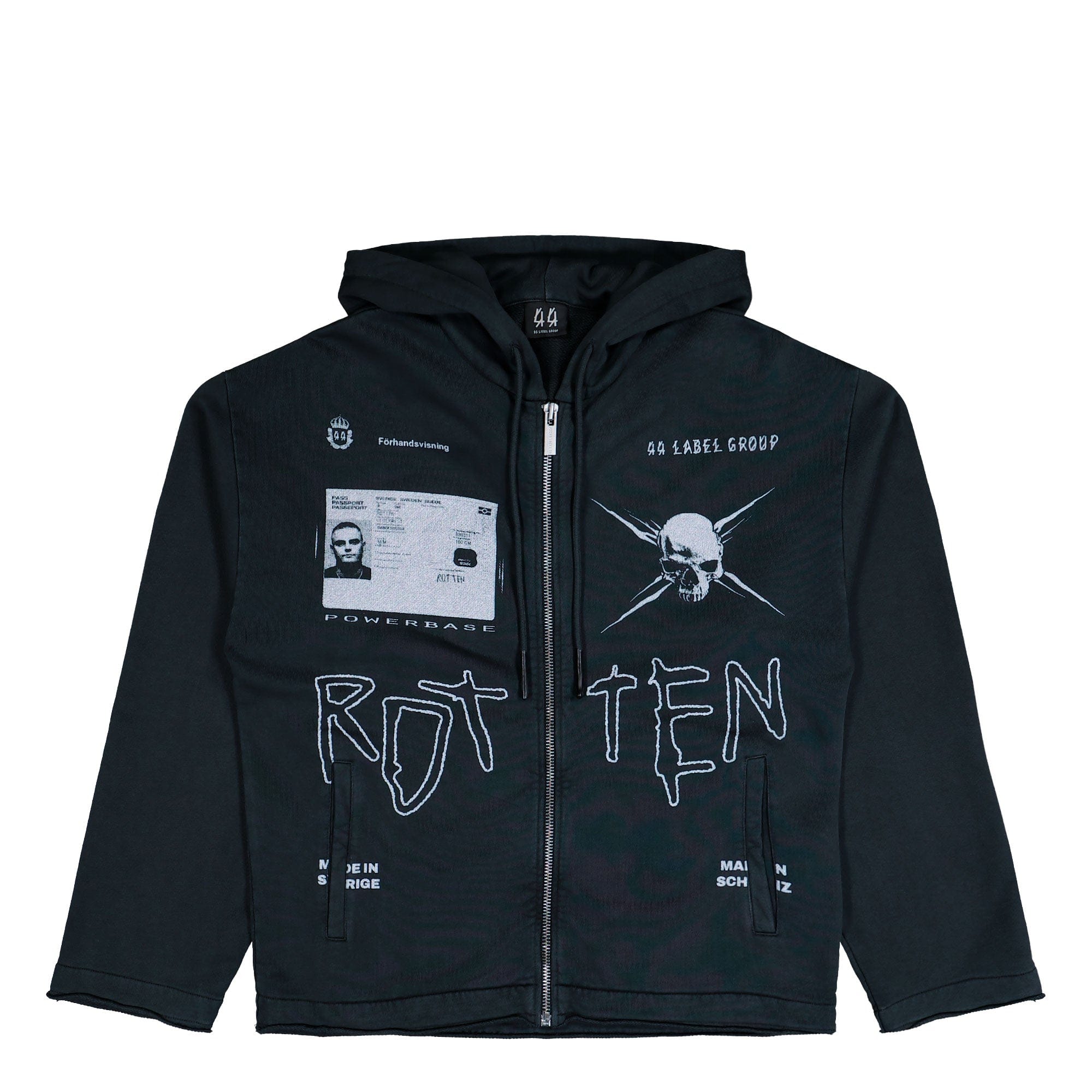 44 Label Group Raw Cut Zip Hoodie