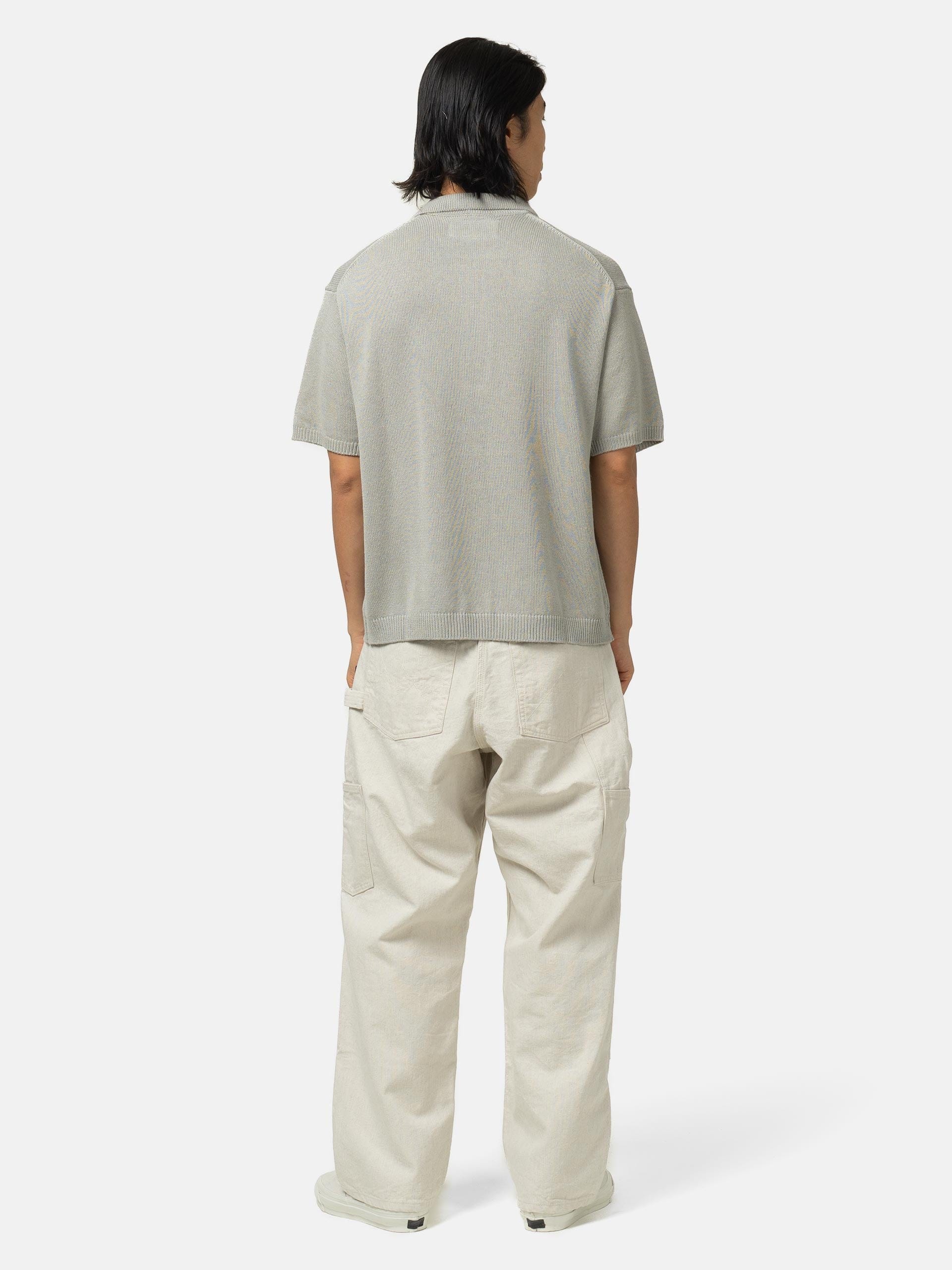Neighborhood Knit Polo SS Gray