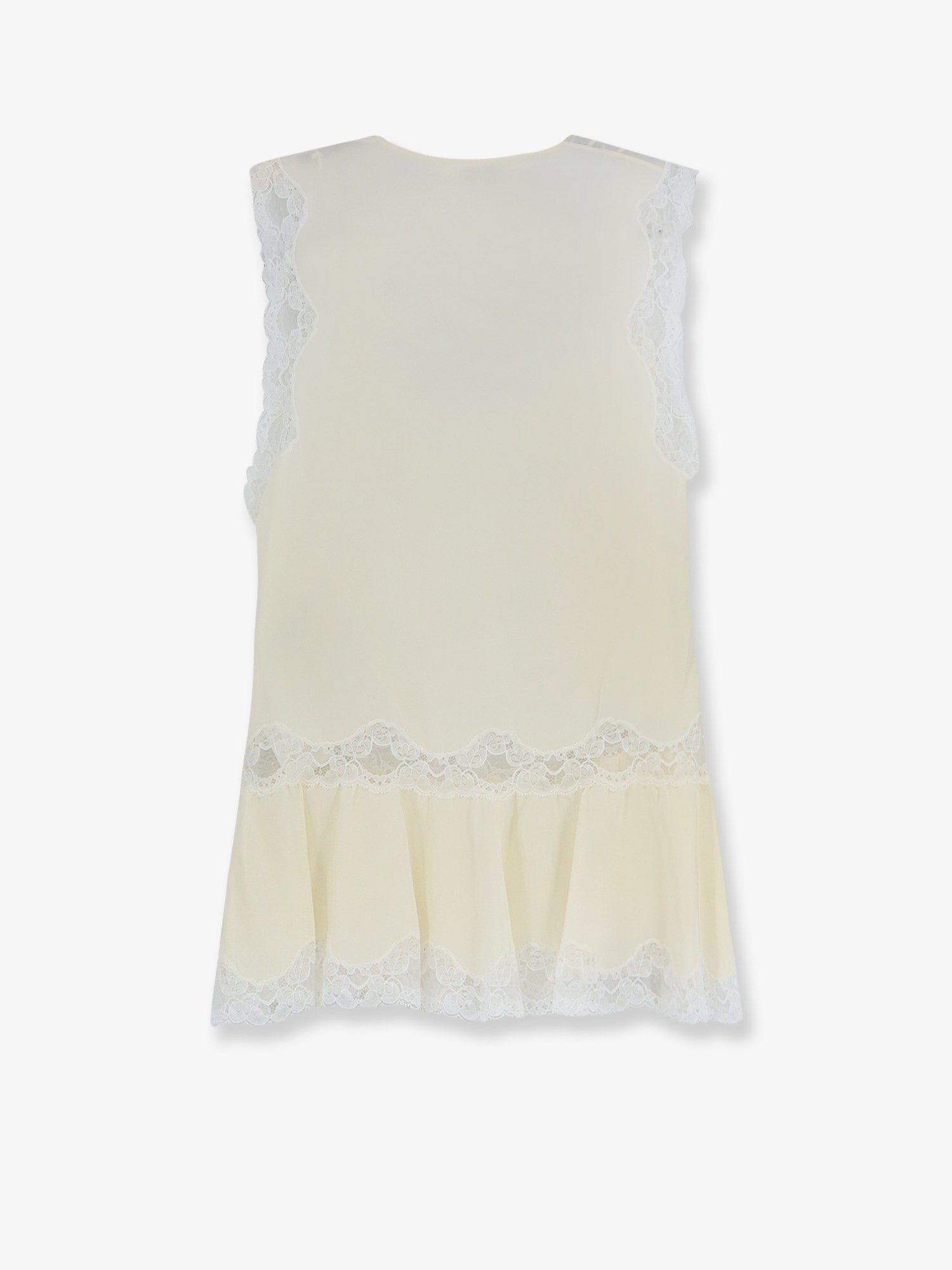 Chloe Silk top with lace inserts