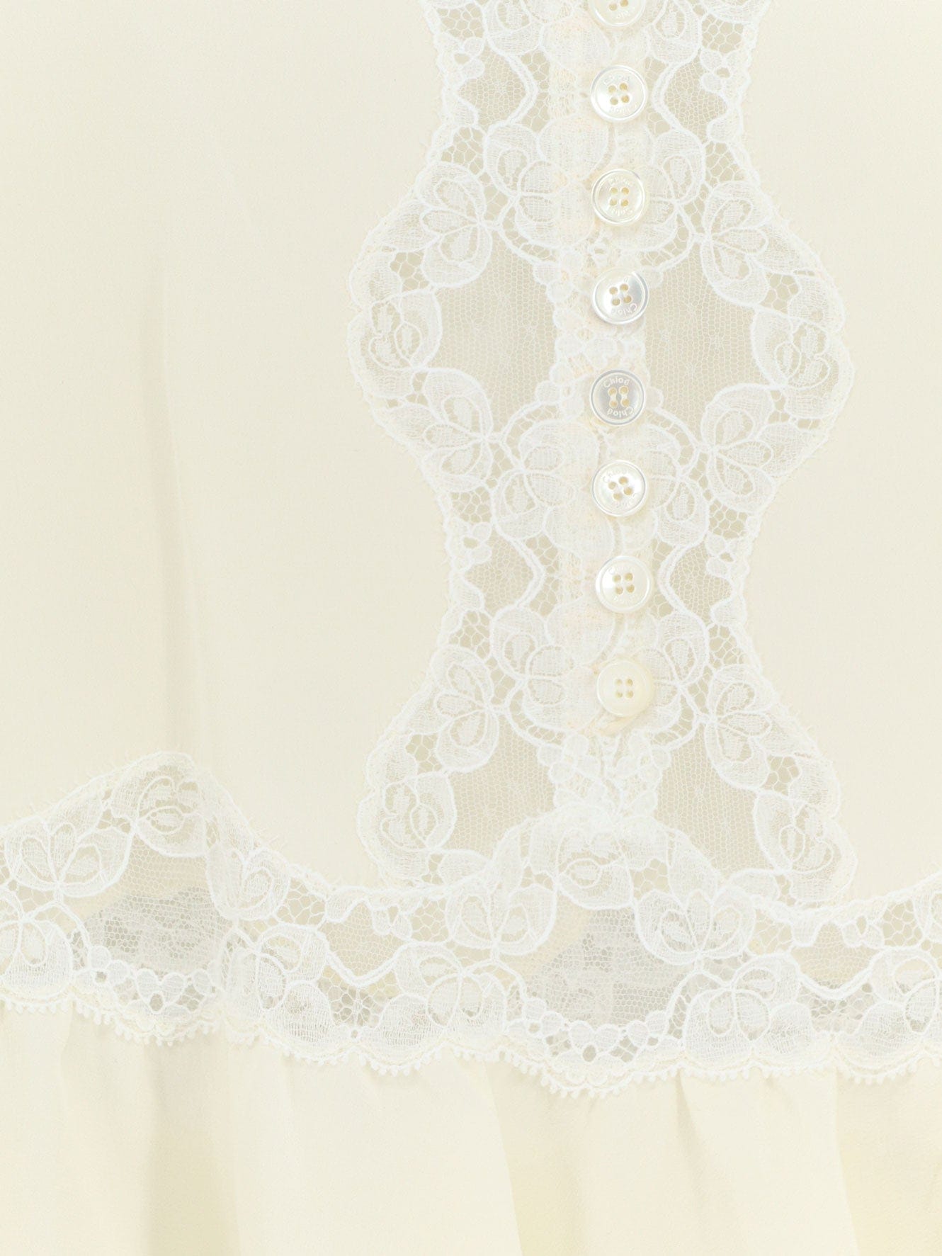 Chloe Silk top with lace inserts