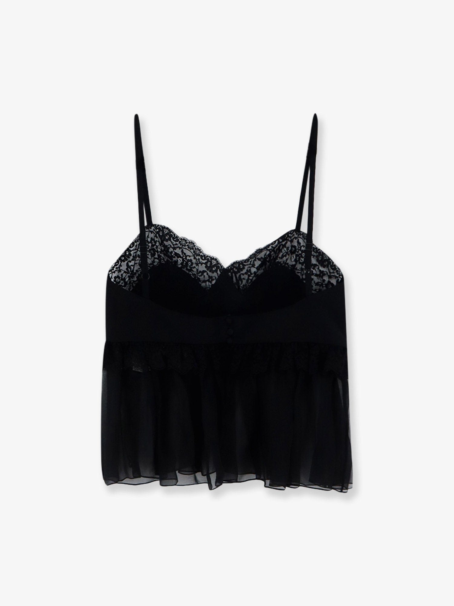 Chloe Silk top with lace profiles
