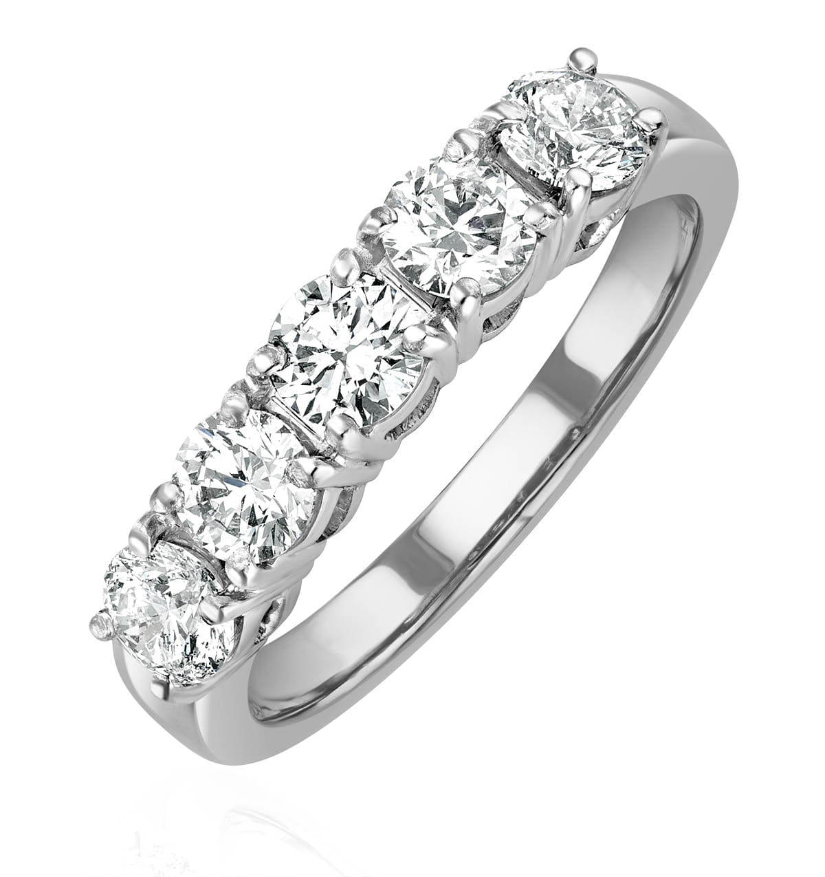 Chloe 18K White Gold 5 Stone Lab Diamond Eternity Ring 1.00CT H/SI