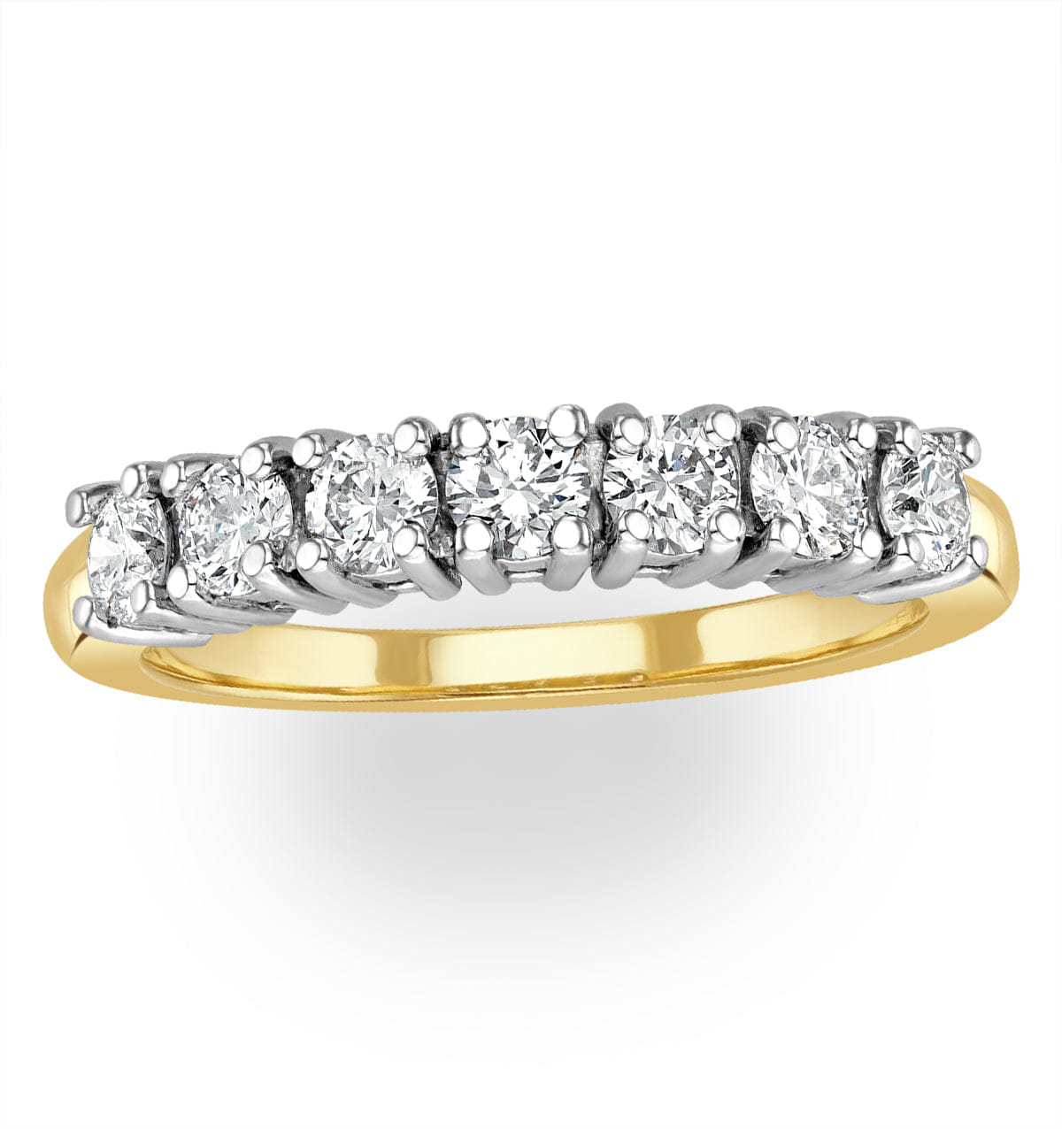 Chloe 18K Gold 7 Stone Diamond Eternity Ring 0.75CT H/SI