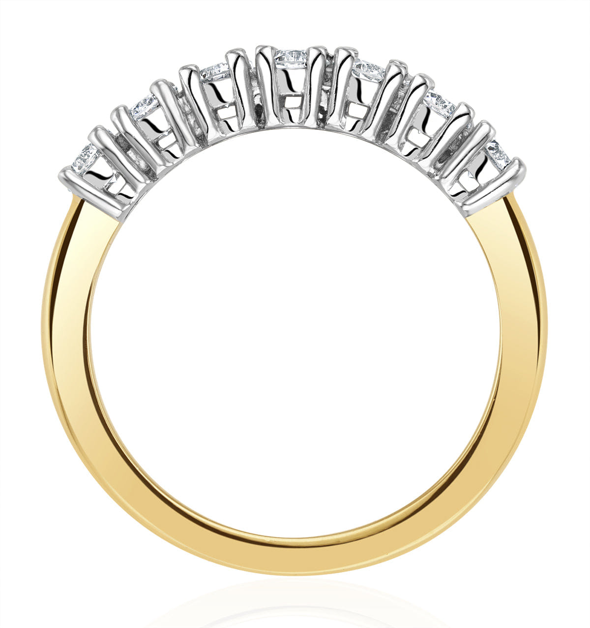 Chloe 18K Gold 7 Stone Diamond Eternity Ring 0.75CT H/SI