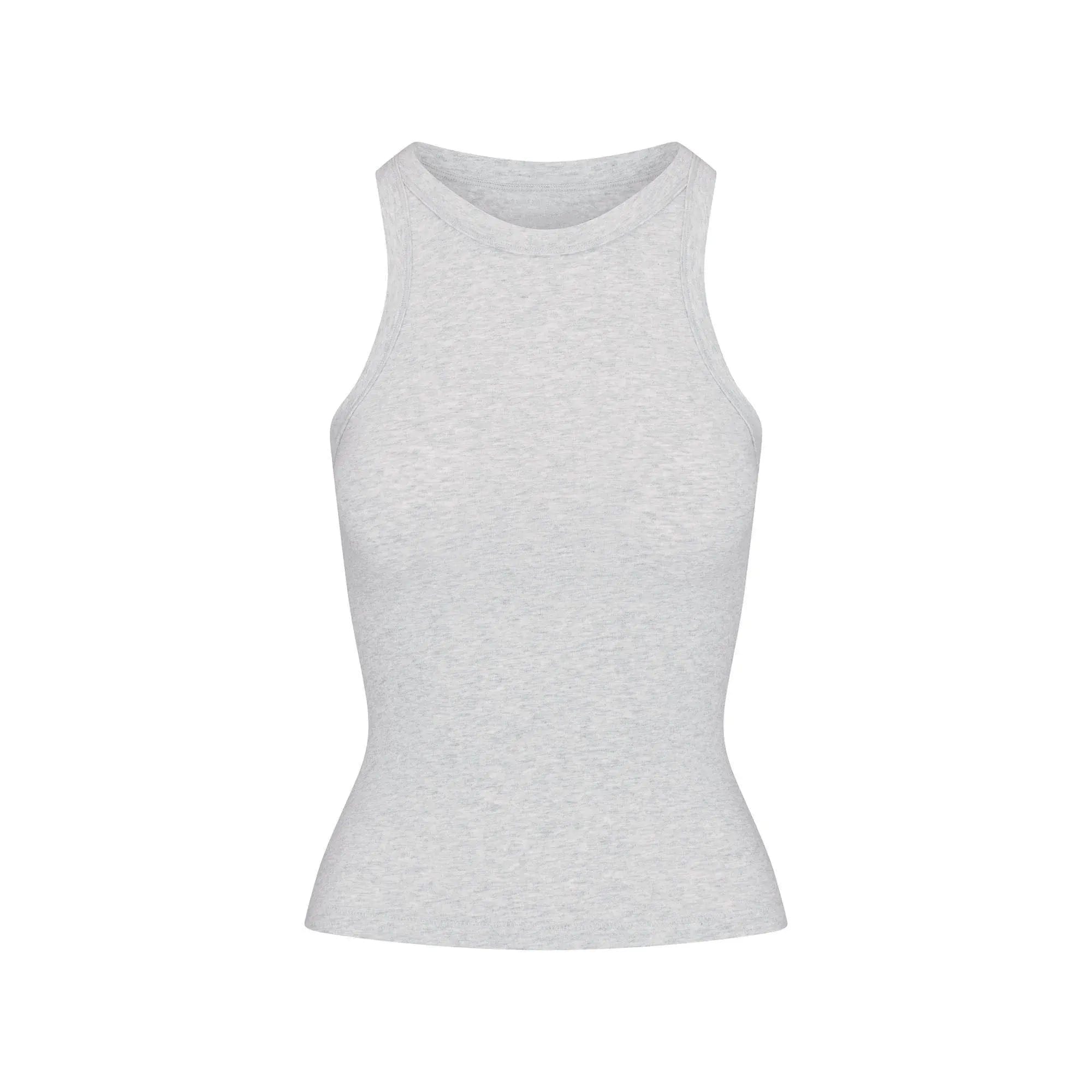 COTTON JERSEY Skims Cotton Jersey Crew Neck Tank Light Heather Grey