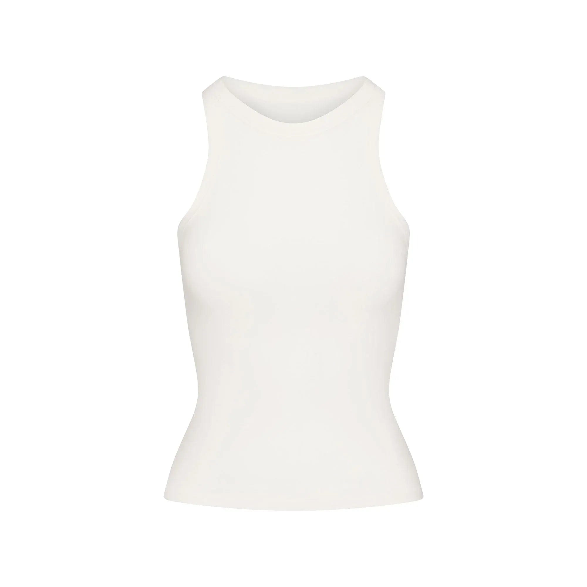 COTTON JERSEY Skims Cotton Jersey Crew Neck Tank Marble