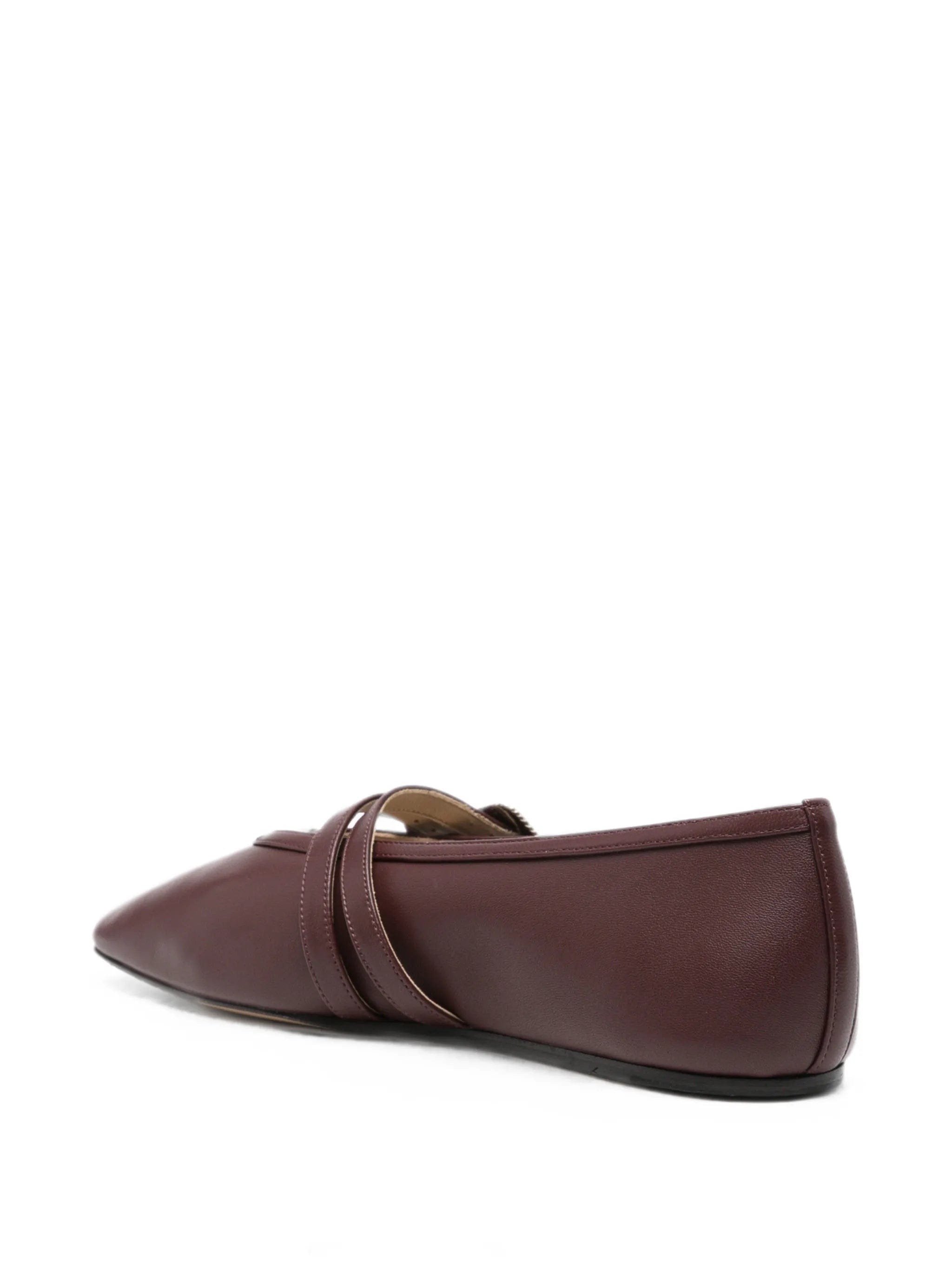 Le Monde Beryl Claudia buckled leather ballet flats