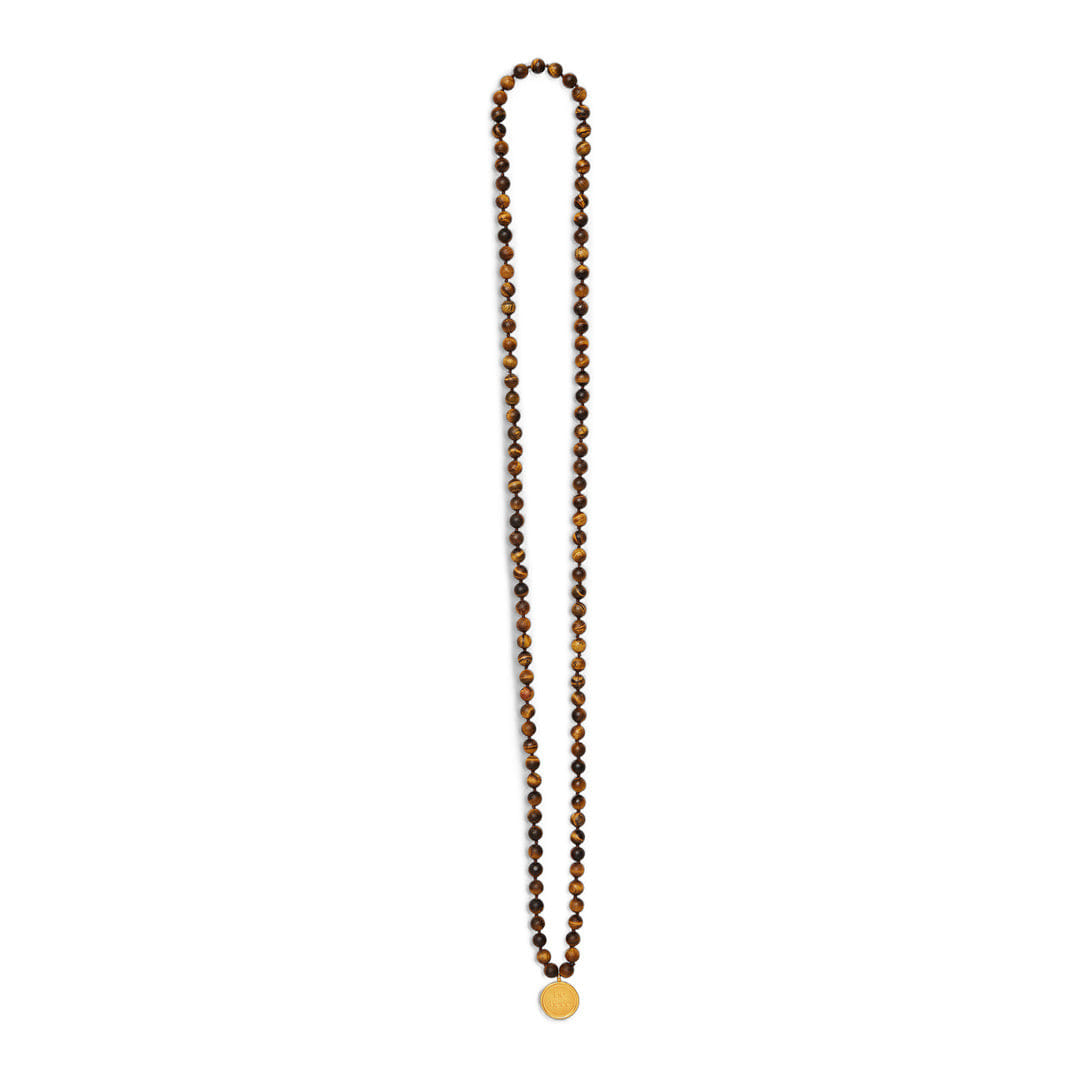ALO Yoga alo Tiger’s Eye Mala Necklace