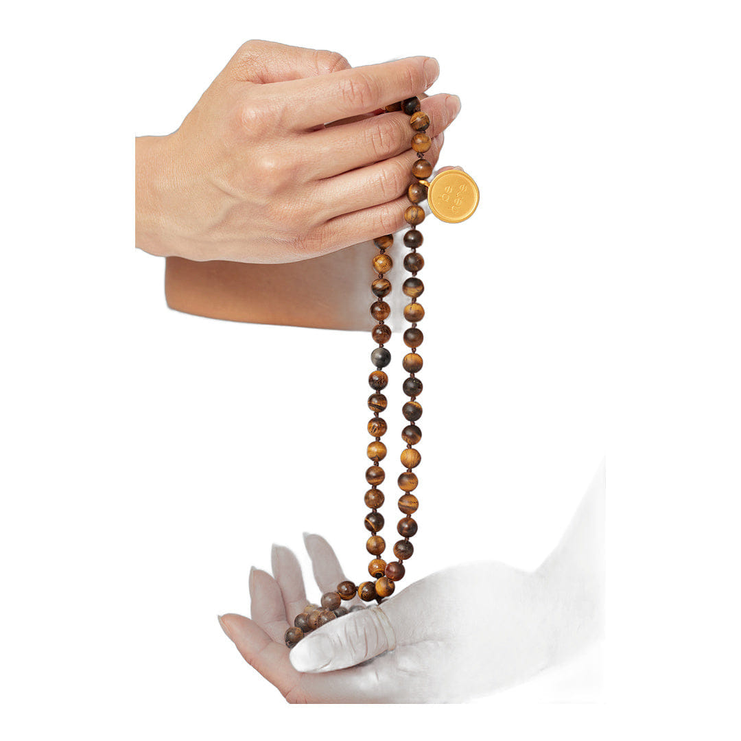 ALO Yoga alo Tiger’s Eye Mala Necklace