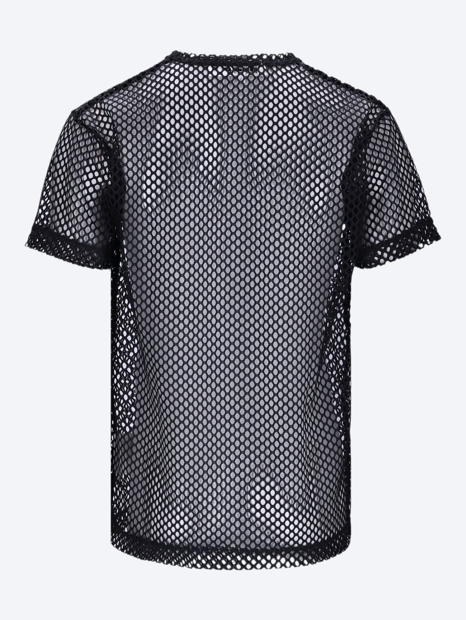 COMME des Garçons T - shirt mesh large black emblem