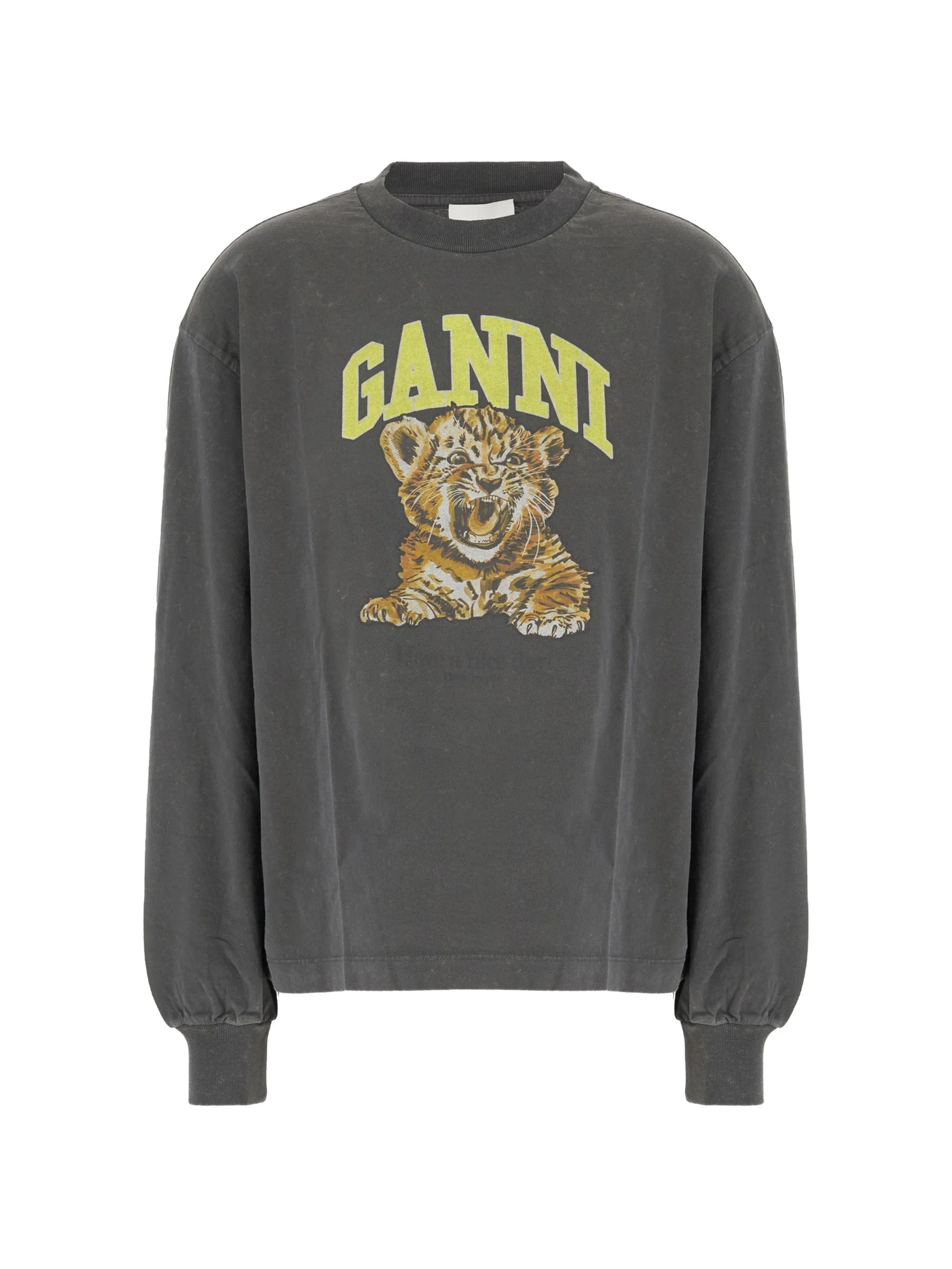 GANNI graphic - print cotton sweatshirt