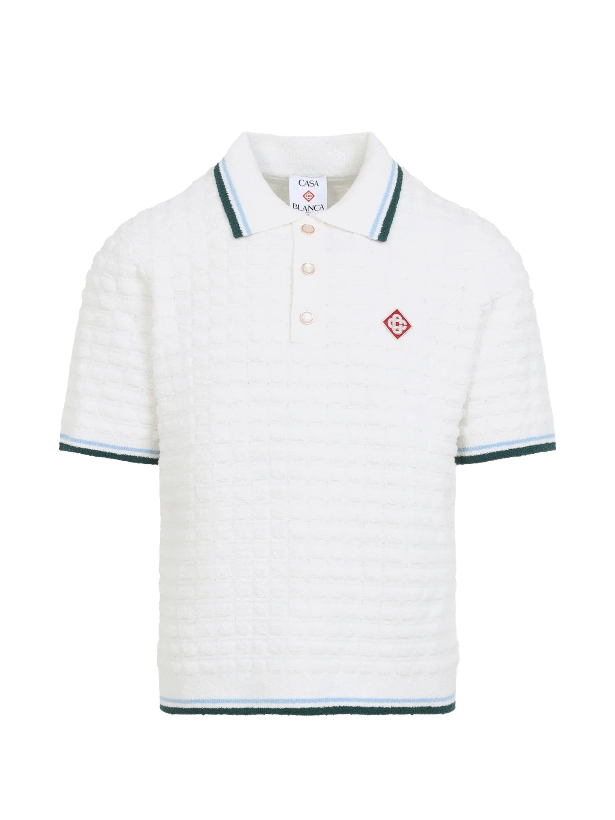 Casablanca textured - knit polo shirt