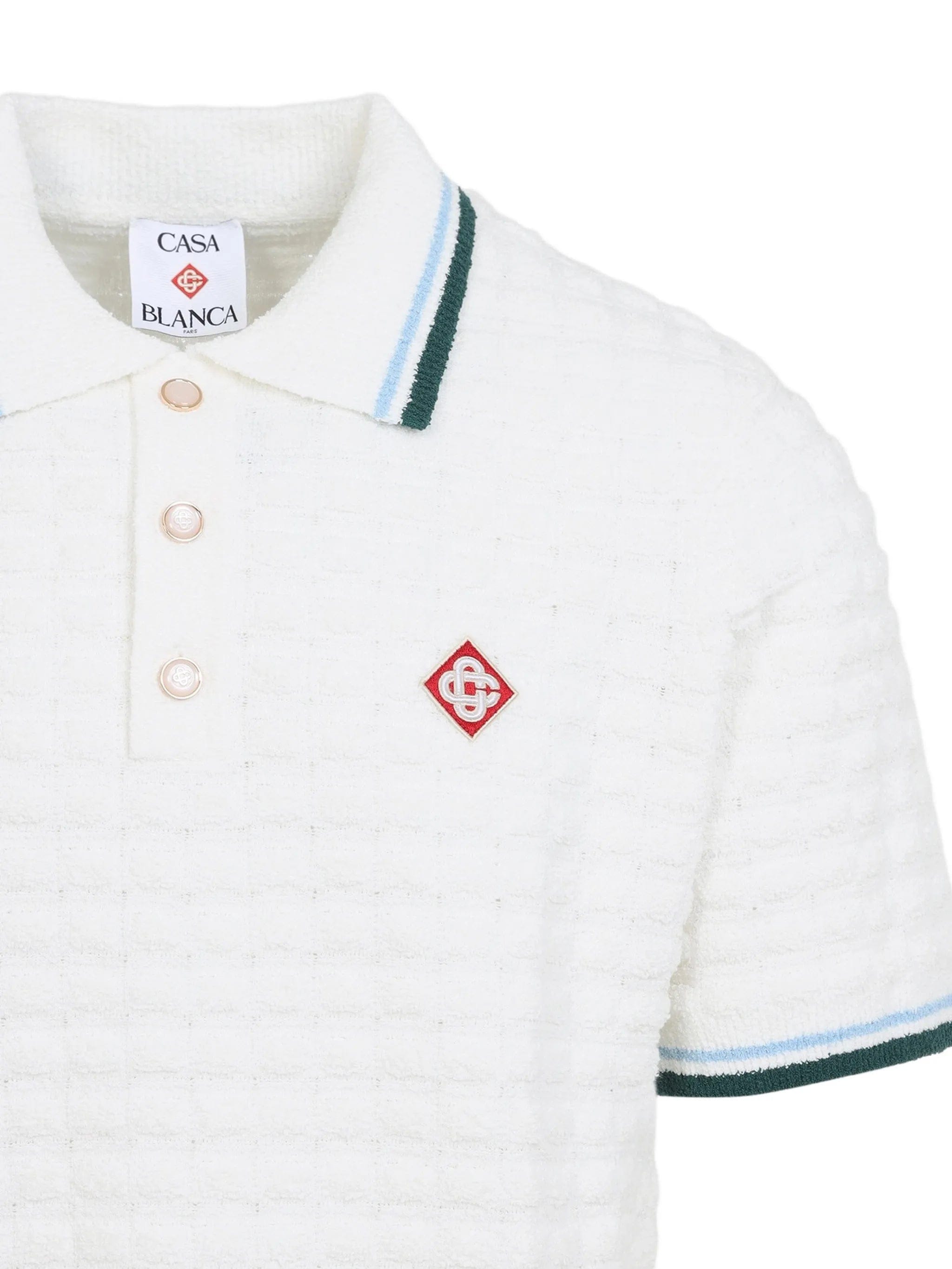 Casablanca textured - knit polo shirt