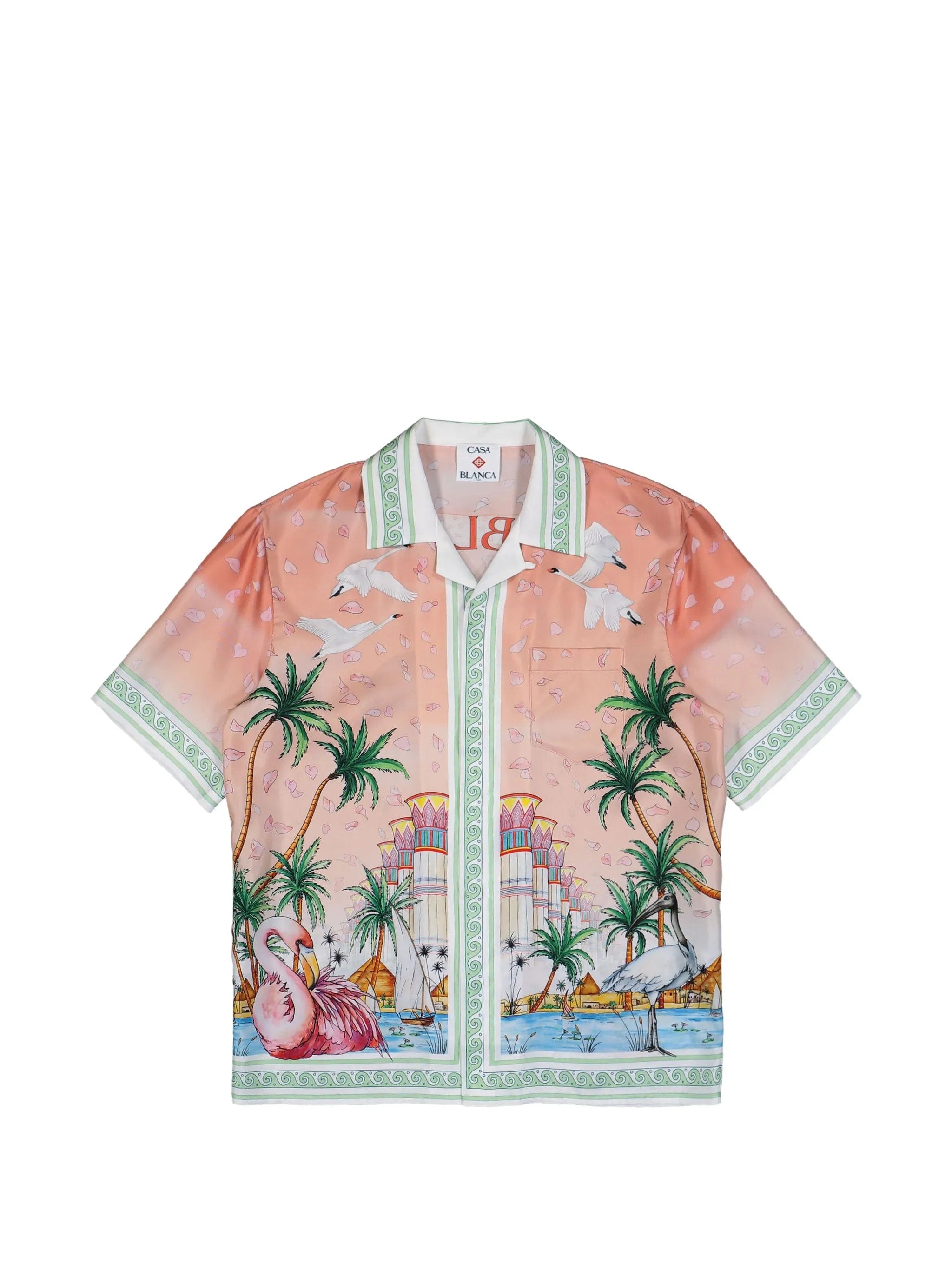 Casablanca Ethereal Cuban - collar short - sleeved shirt