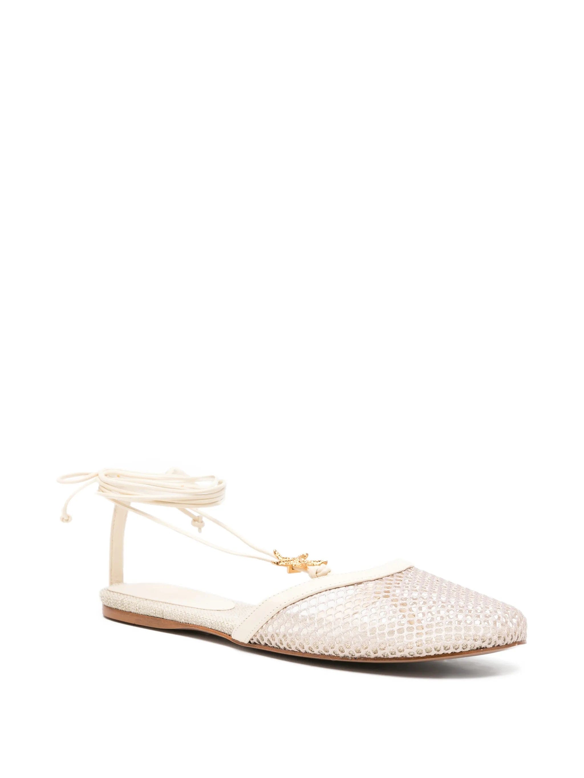 FARM Rio starfish - detail lace - up mules