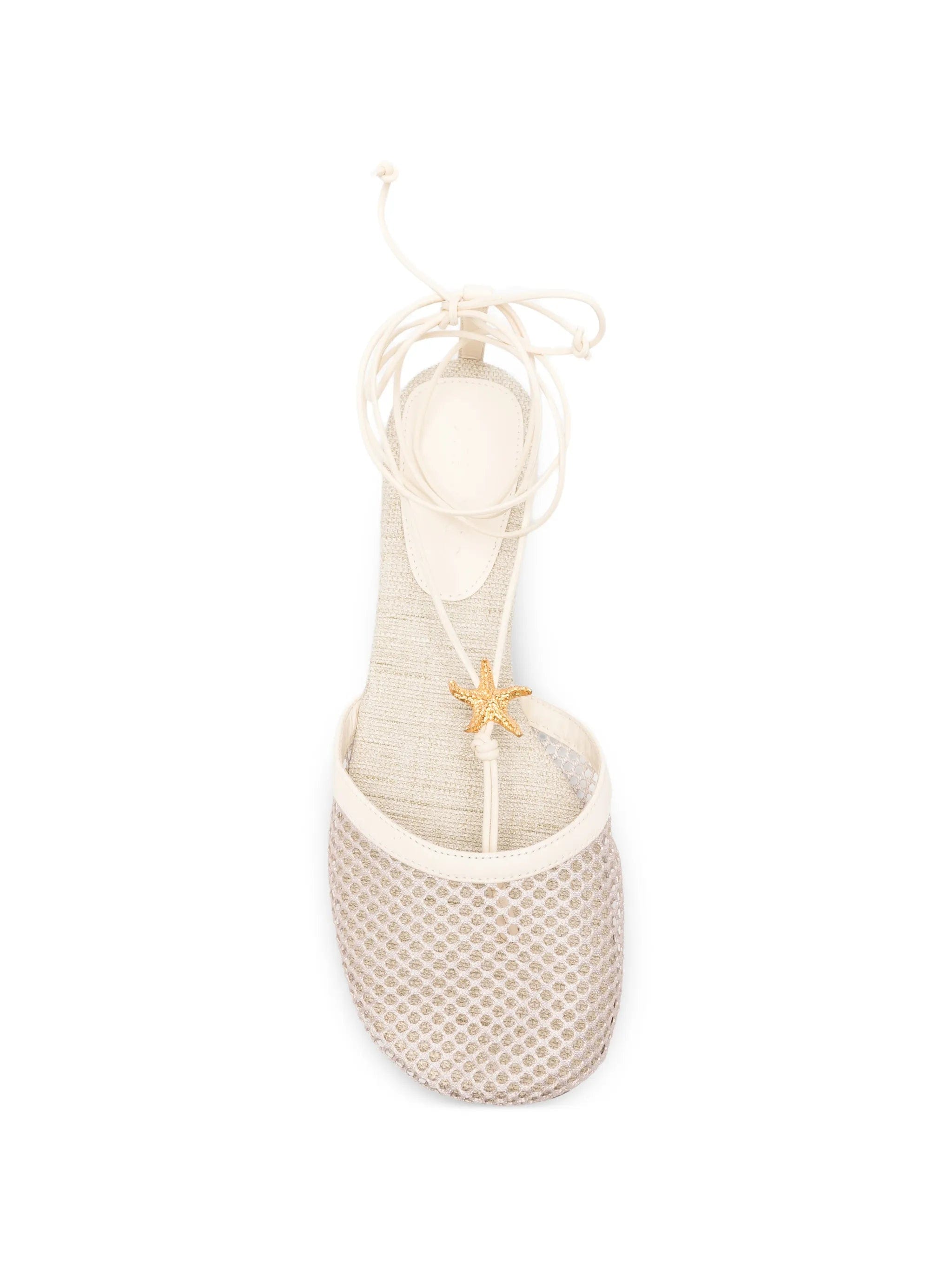 FARM Rio starfish - detail lace - up mules