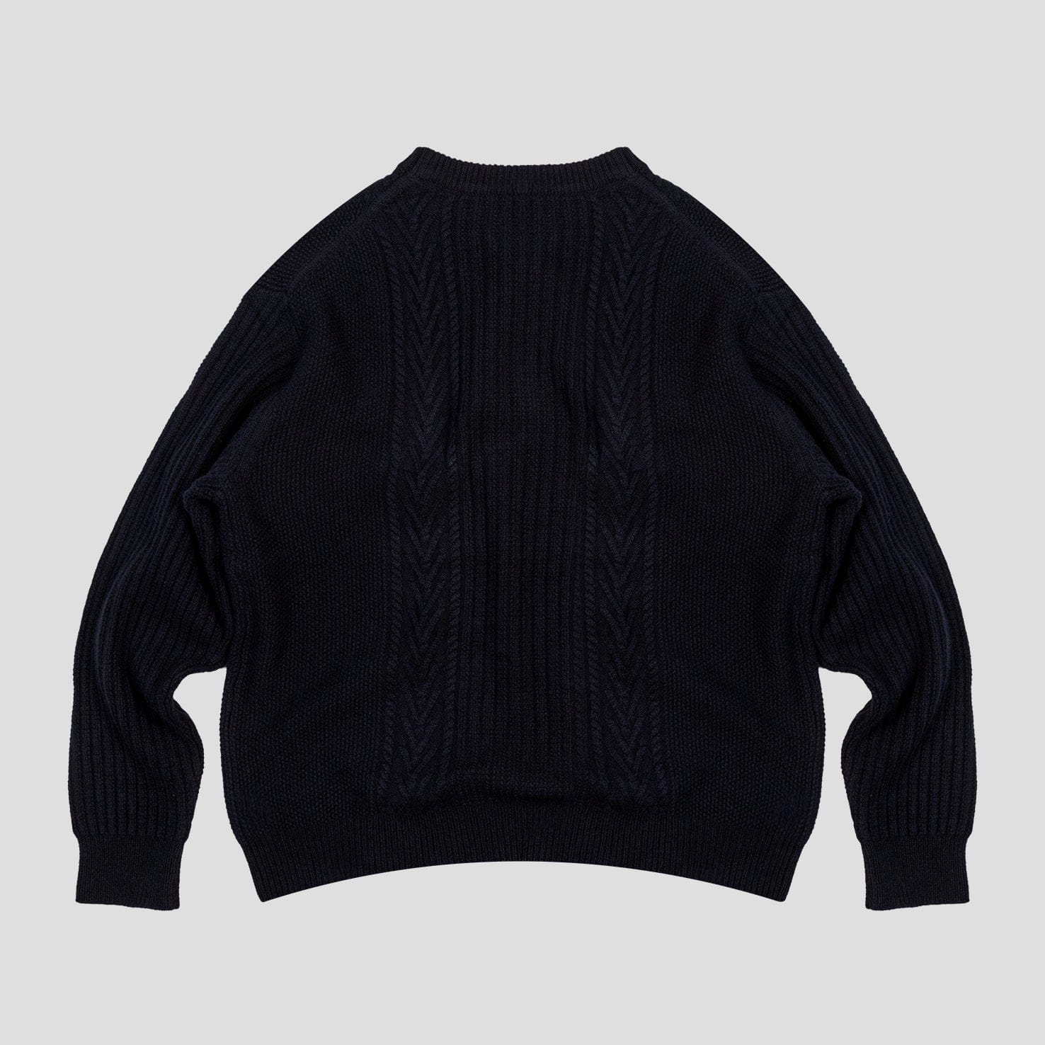 Knit amongst few - Grandad Knit Sweater (Navy)