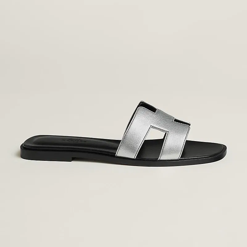 Hermès Oran sandals Gris Argenté