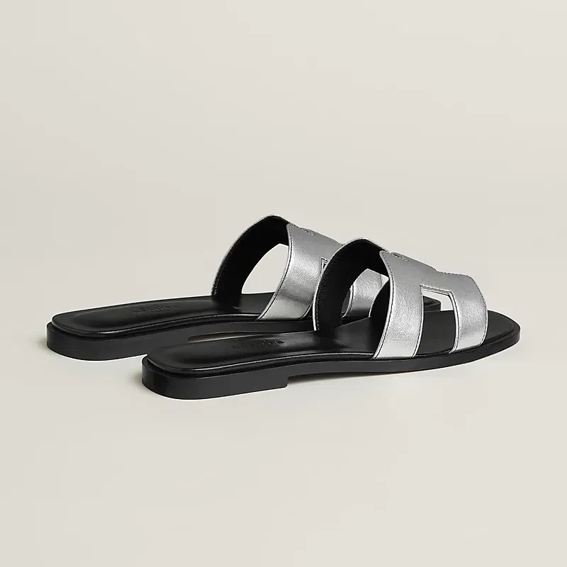 Hermès Oran sandals Gris Argenté