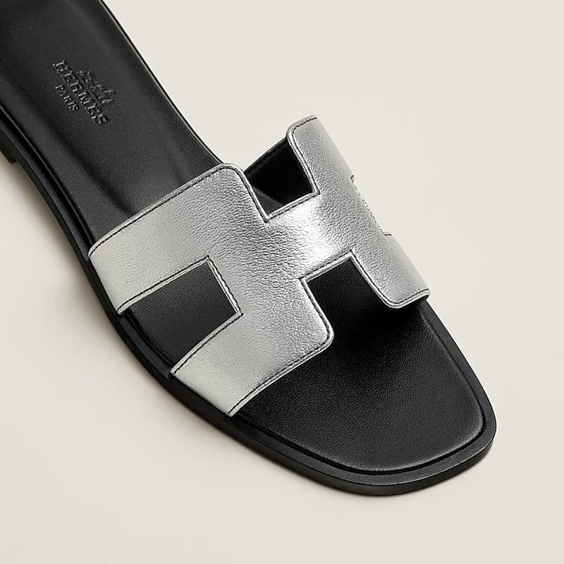 Hermès Oran sandals Gris Argenté