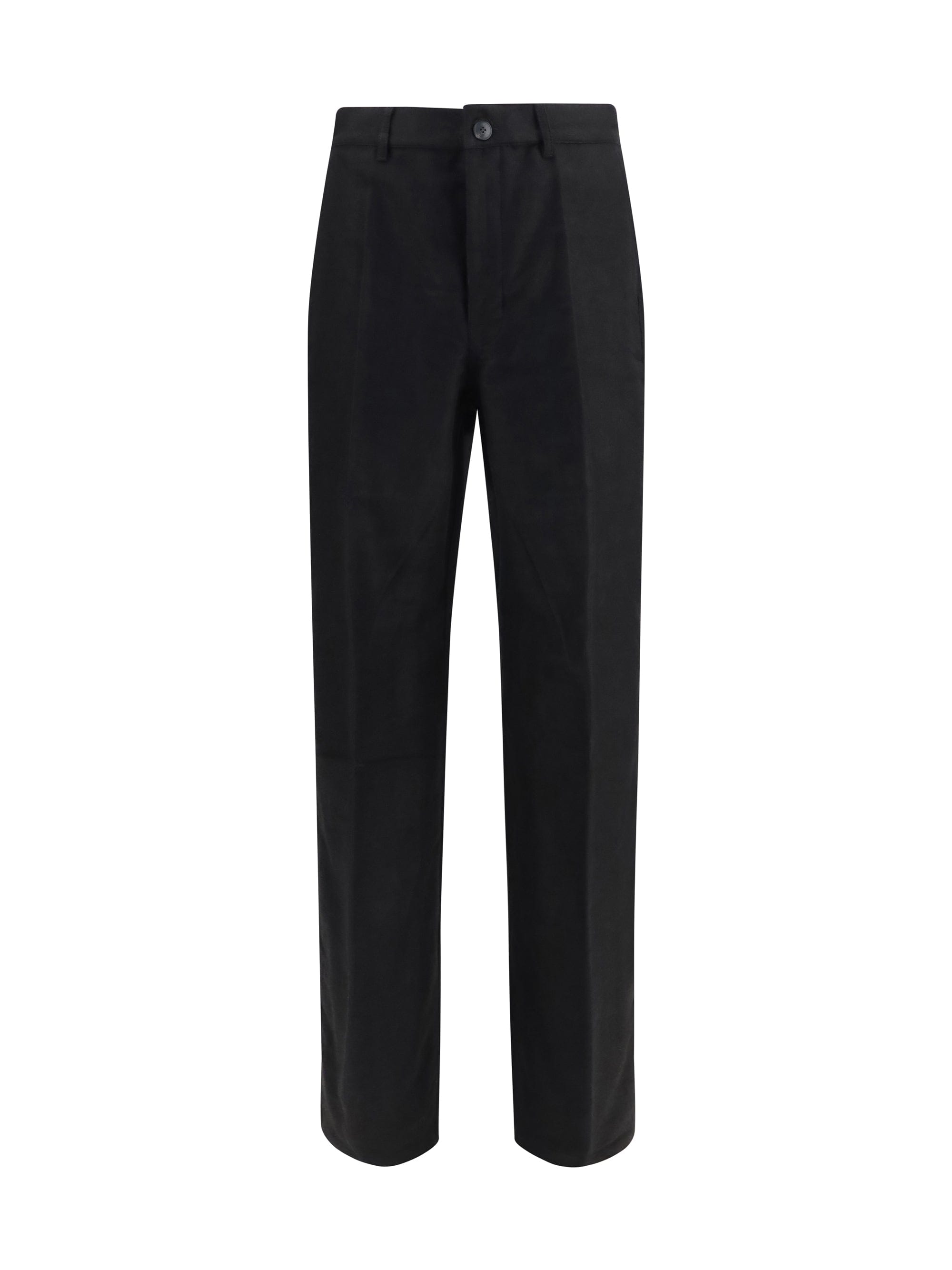 Rick Owens Ramie and Cotton Blend Trousers — Black