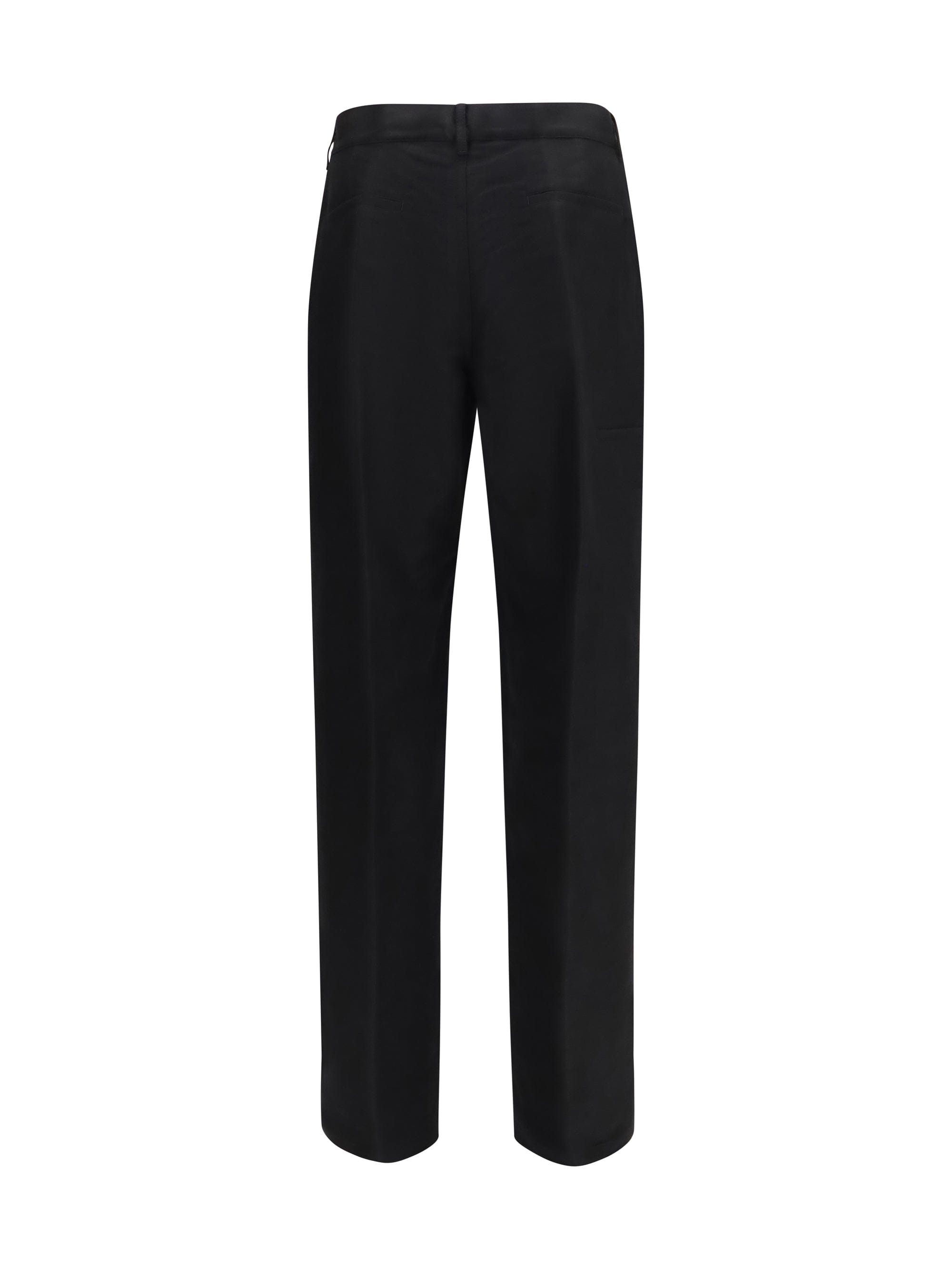 Rick Owens Ramie and Cotton Blend Trousers — Black