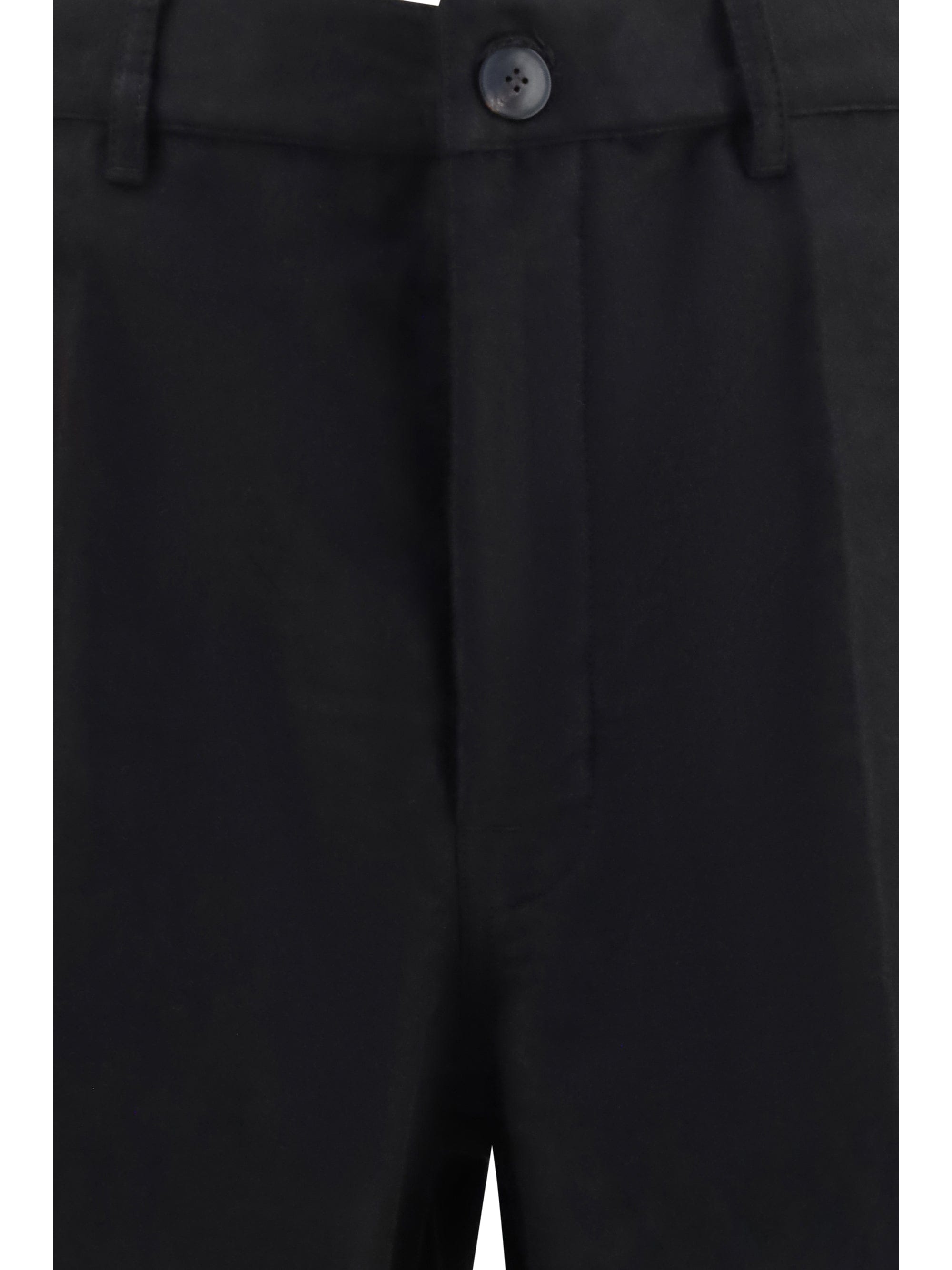 Rick Owens Ramie and Cotton Blend Trousers — Black