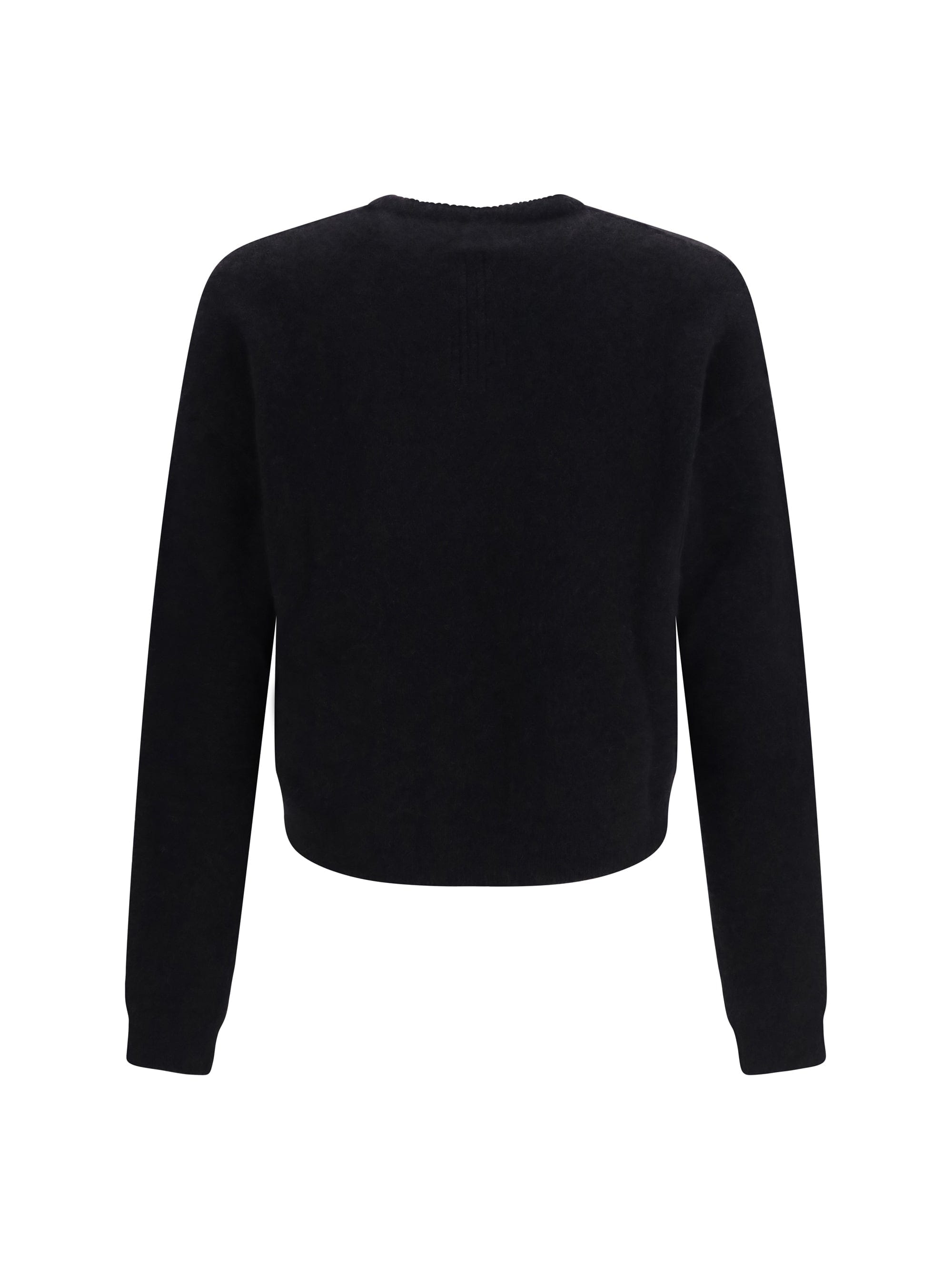 Rick Owens Crew Neck Knit Sweater — Black