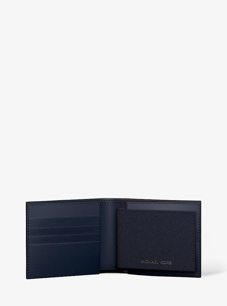 Cooper Saffiano Leather Billfold Wallet With Passcase