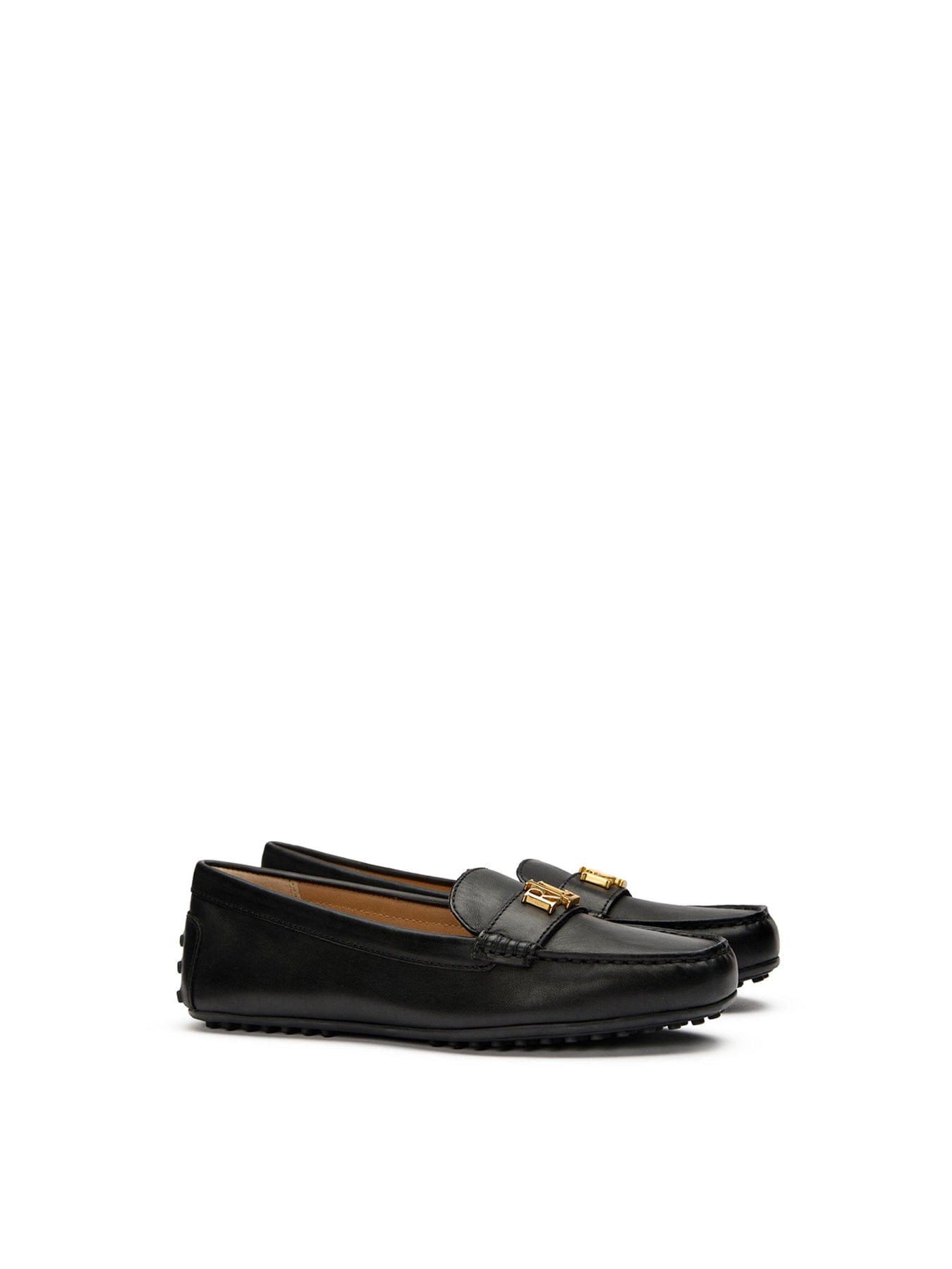 Lauren by Ralph Lauren Barnsbury Leather Loafers Black