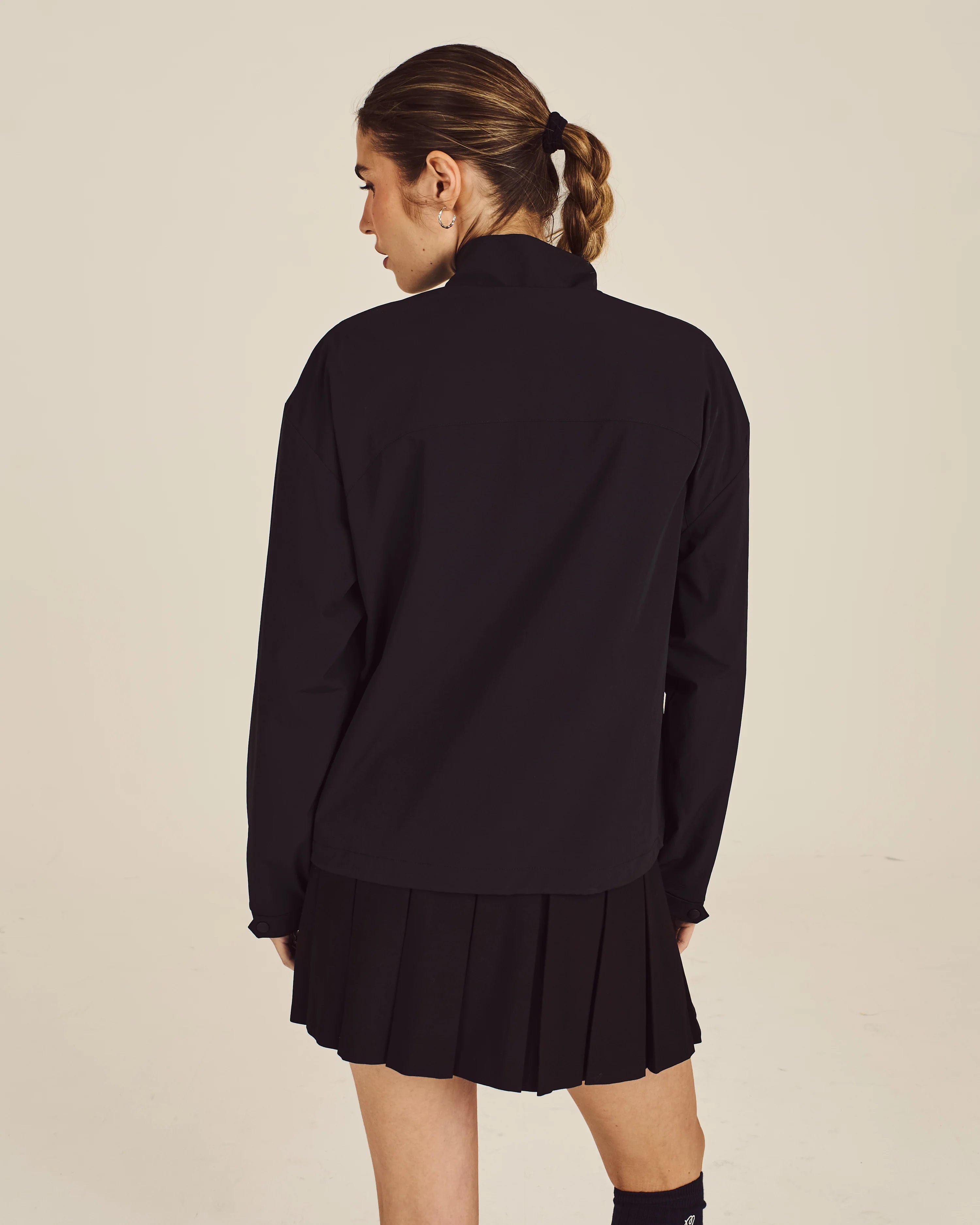 Malbon Golf Crosscourt Windbreaker Black