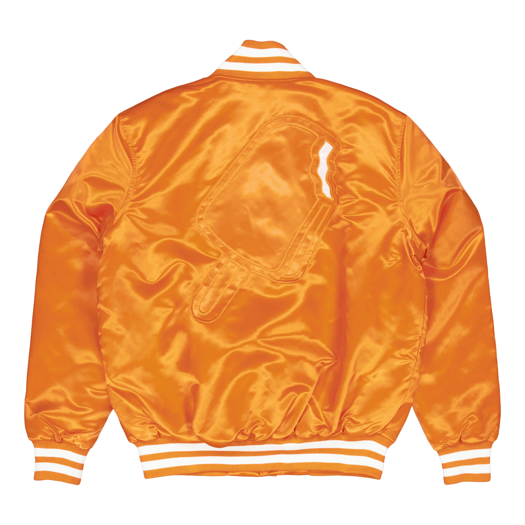 Icecream College Satin Bomber Jacket Orange