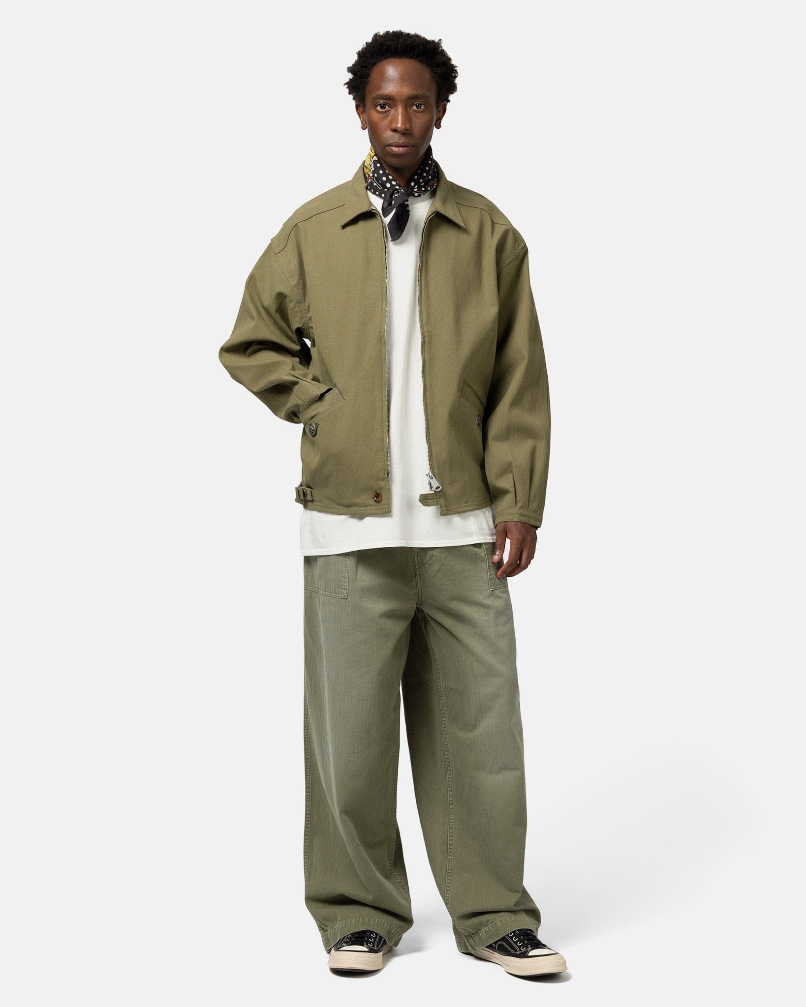 Kapital Water - Repellent Canvas ZIP - UP KAYAK PAW - PAW Blouson Khaki