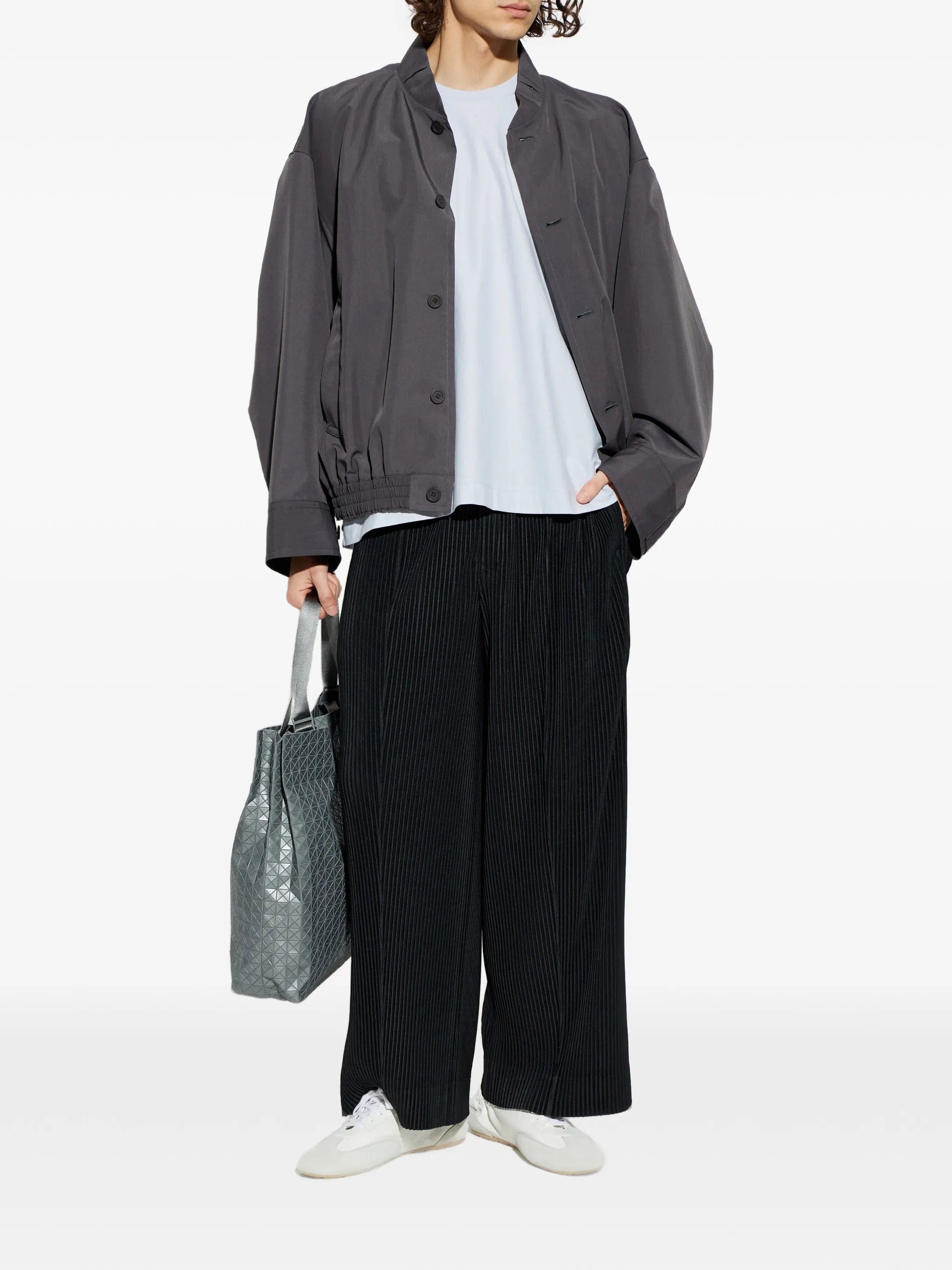 Homme Plissé Issey Miyake Carrier Carried button - front bomber jacket