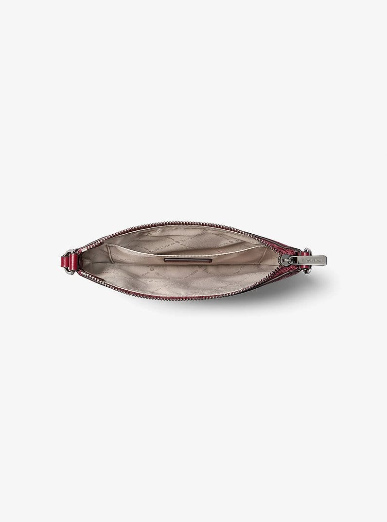 Jet Set Small Pebbled Leather Convertible Wristlet