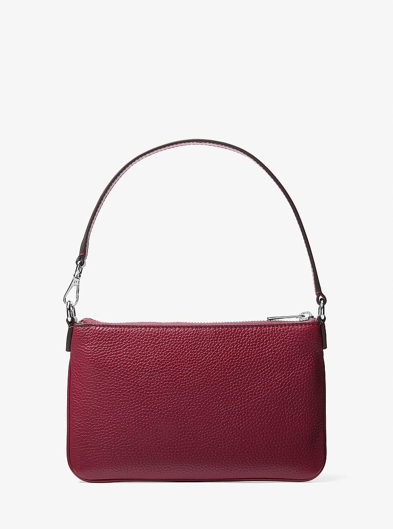 Jet Set Small Pebbled Leather Convertible Wristlet