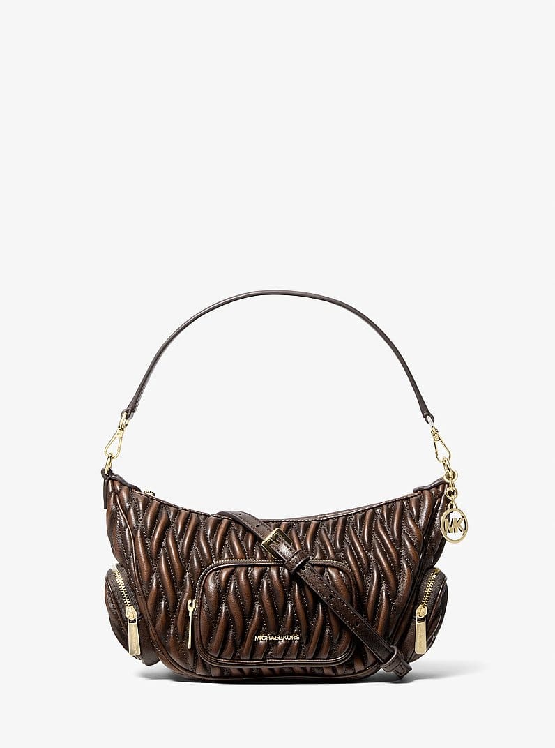 Merritt Small Matelassé Burnished Convertible Shoulder Bag