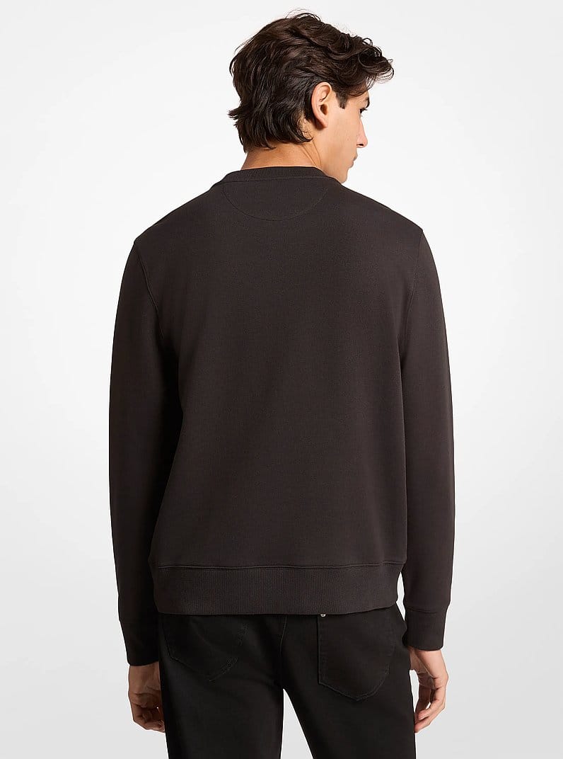 Logo Cotton Blend Crewneck Sweater