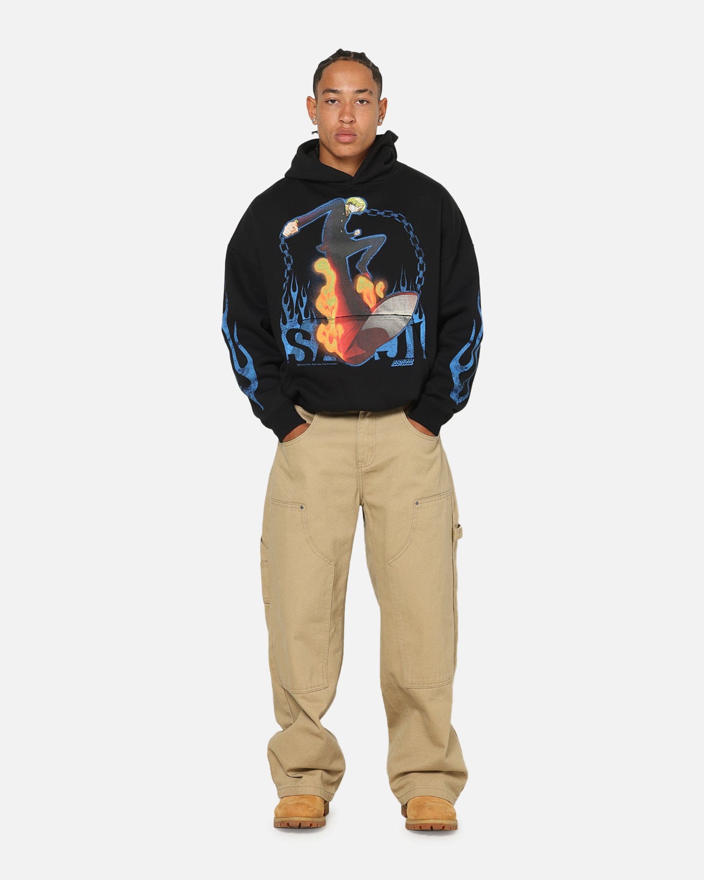 73studio x One Piece Sanji Premium Hoodie Black