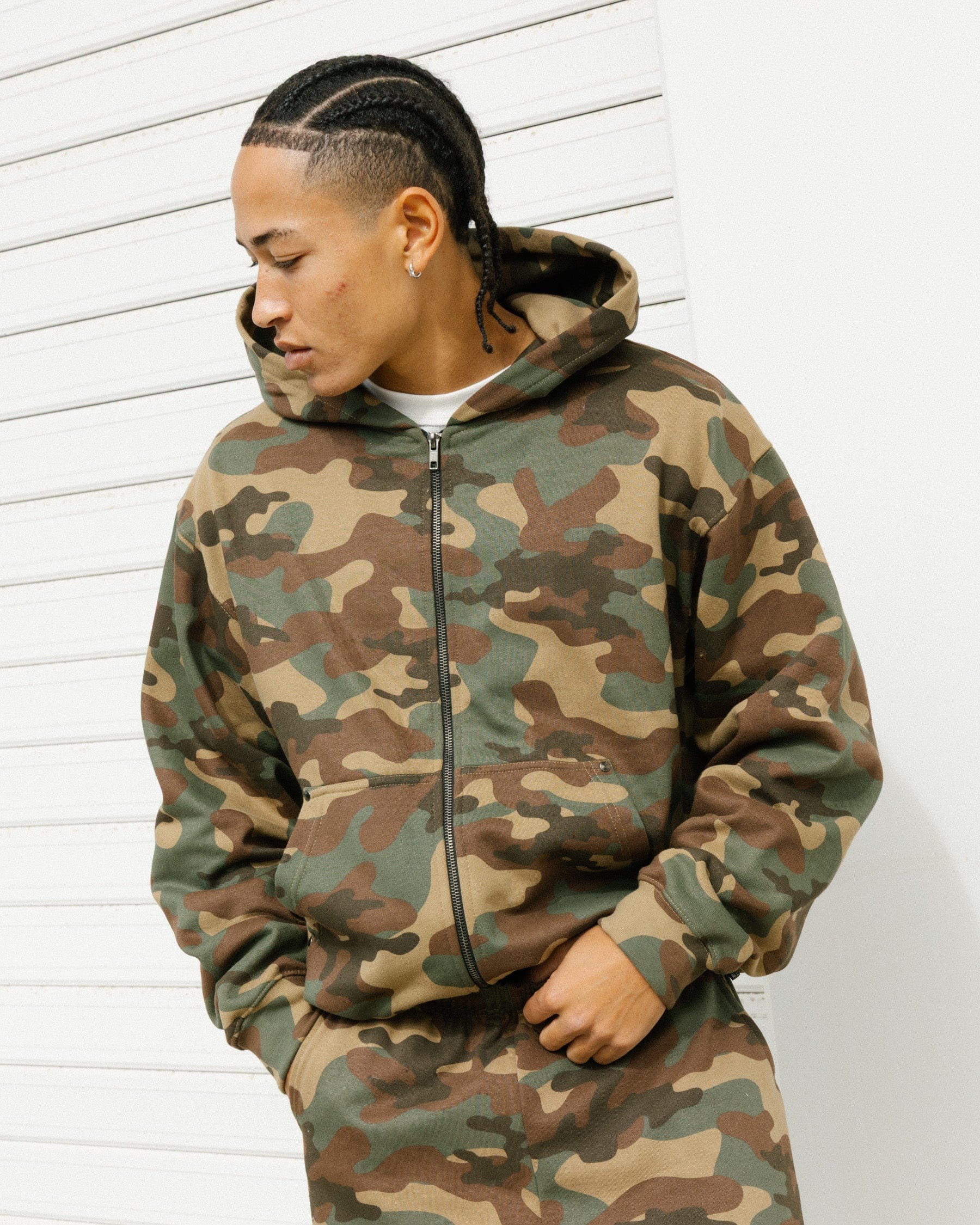 American Thrift Zip Hoodie Camo