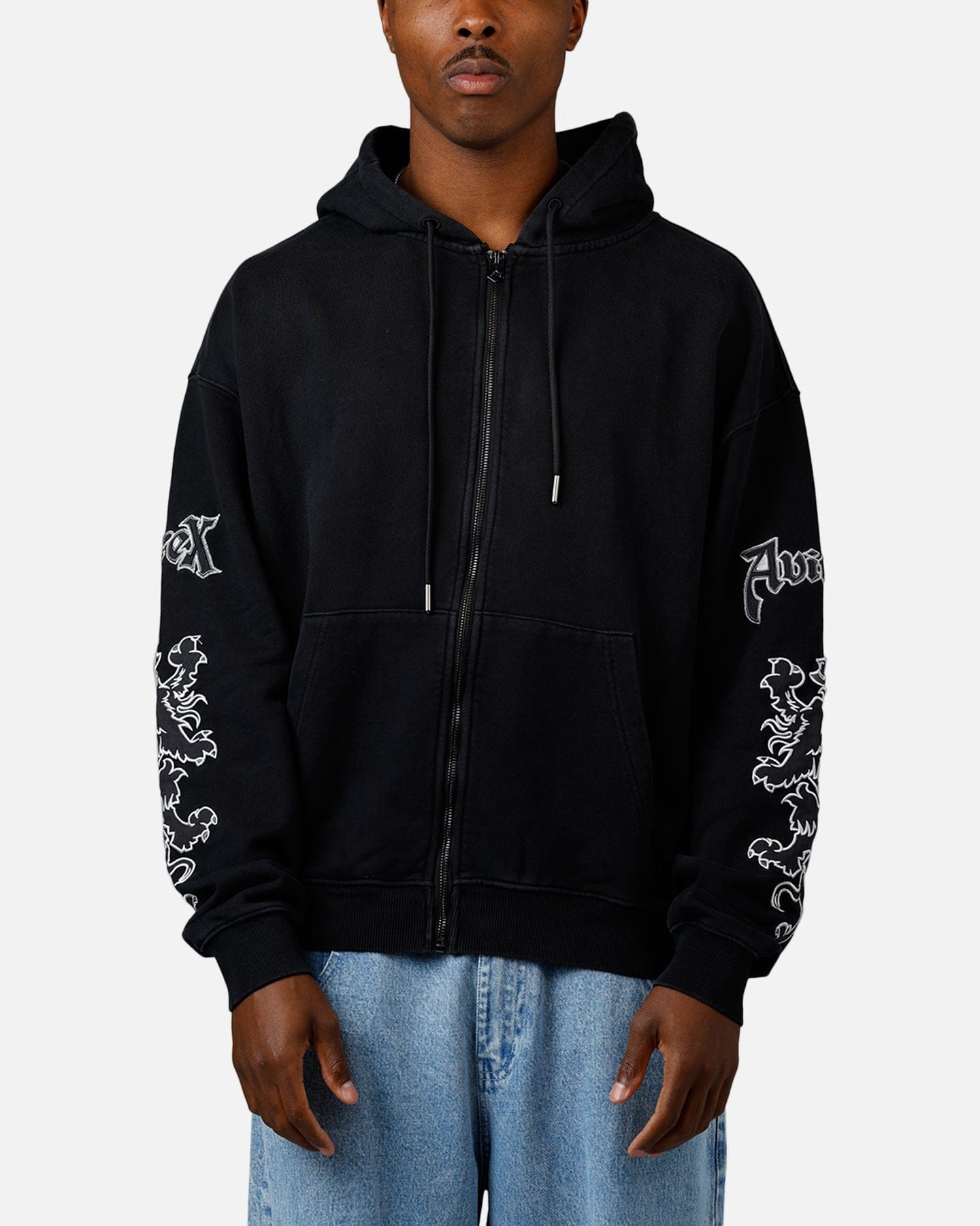 Avirex Goth Zip Hoodie Black