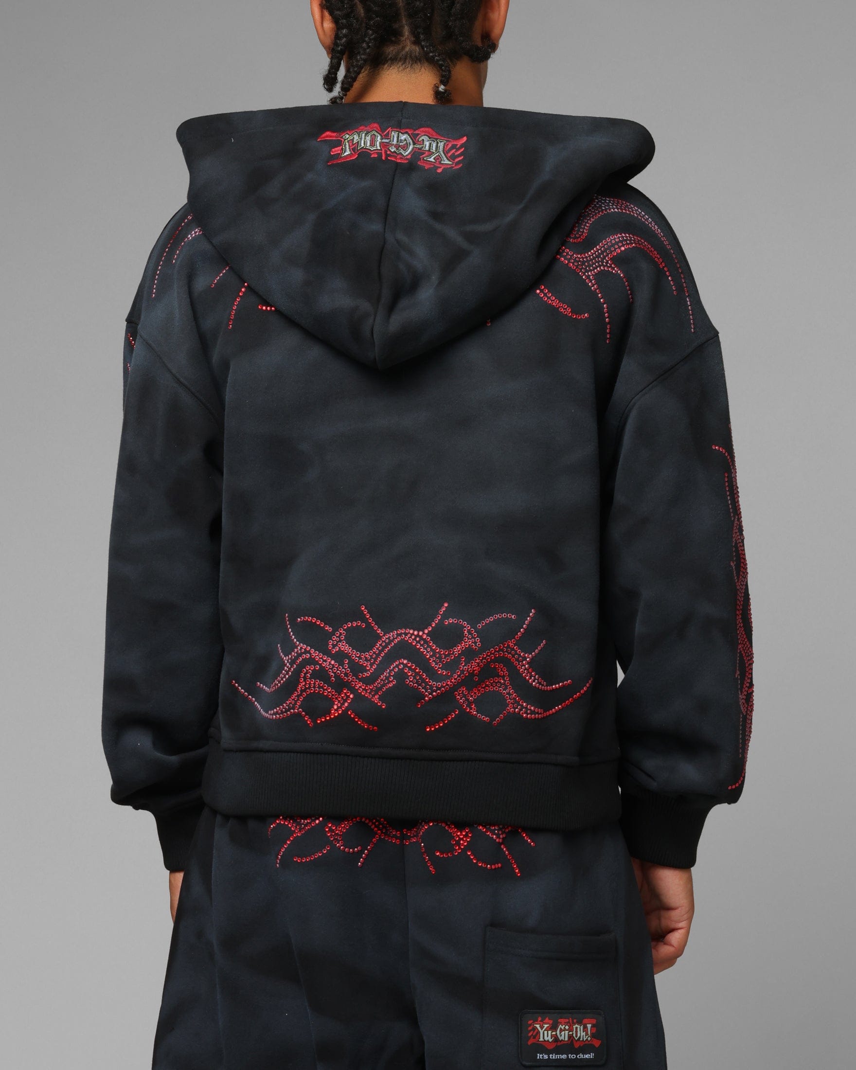 Loiter x Yu - Gi - Oh! Slifer Sky Dragon Zip Hoodie Black Wash