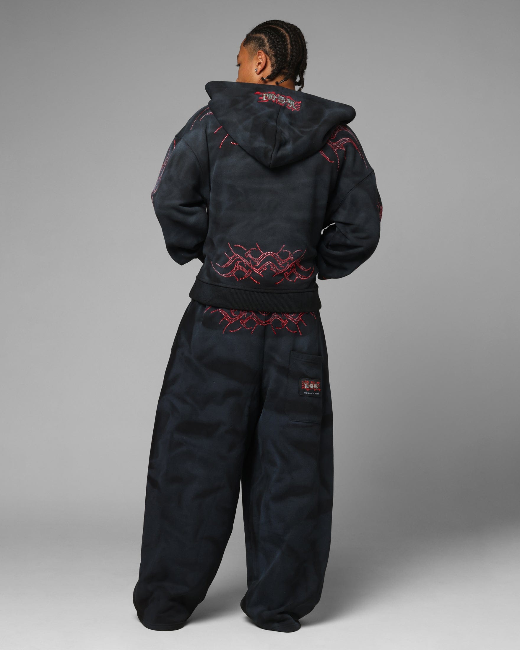 Loiter x Yu - Gi - Oh! Slifer Sky Dragon Zip Hoodie Black Wash