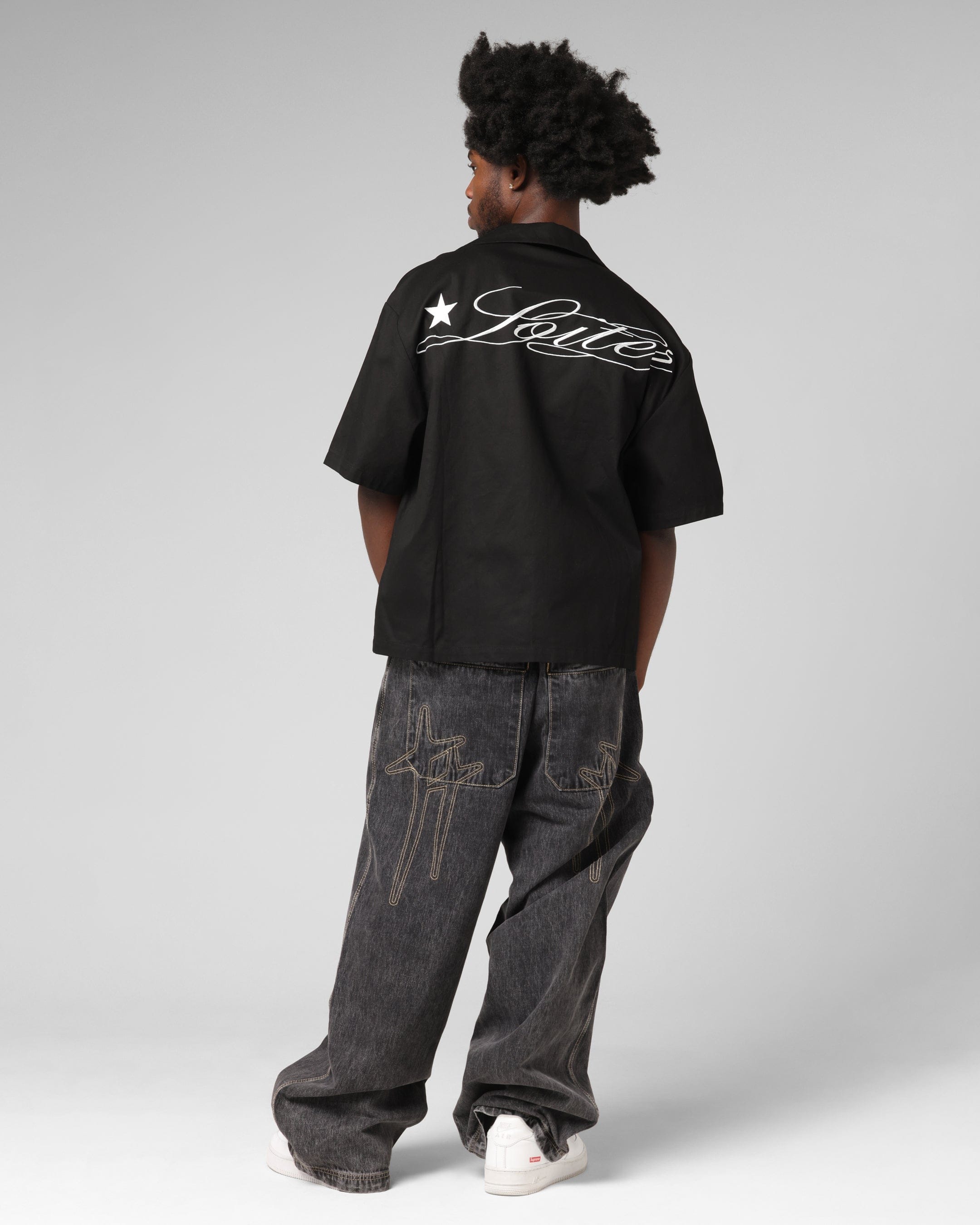 Loiter Daytona Button Up Shirt Black