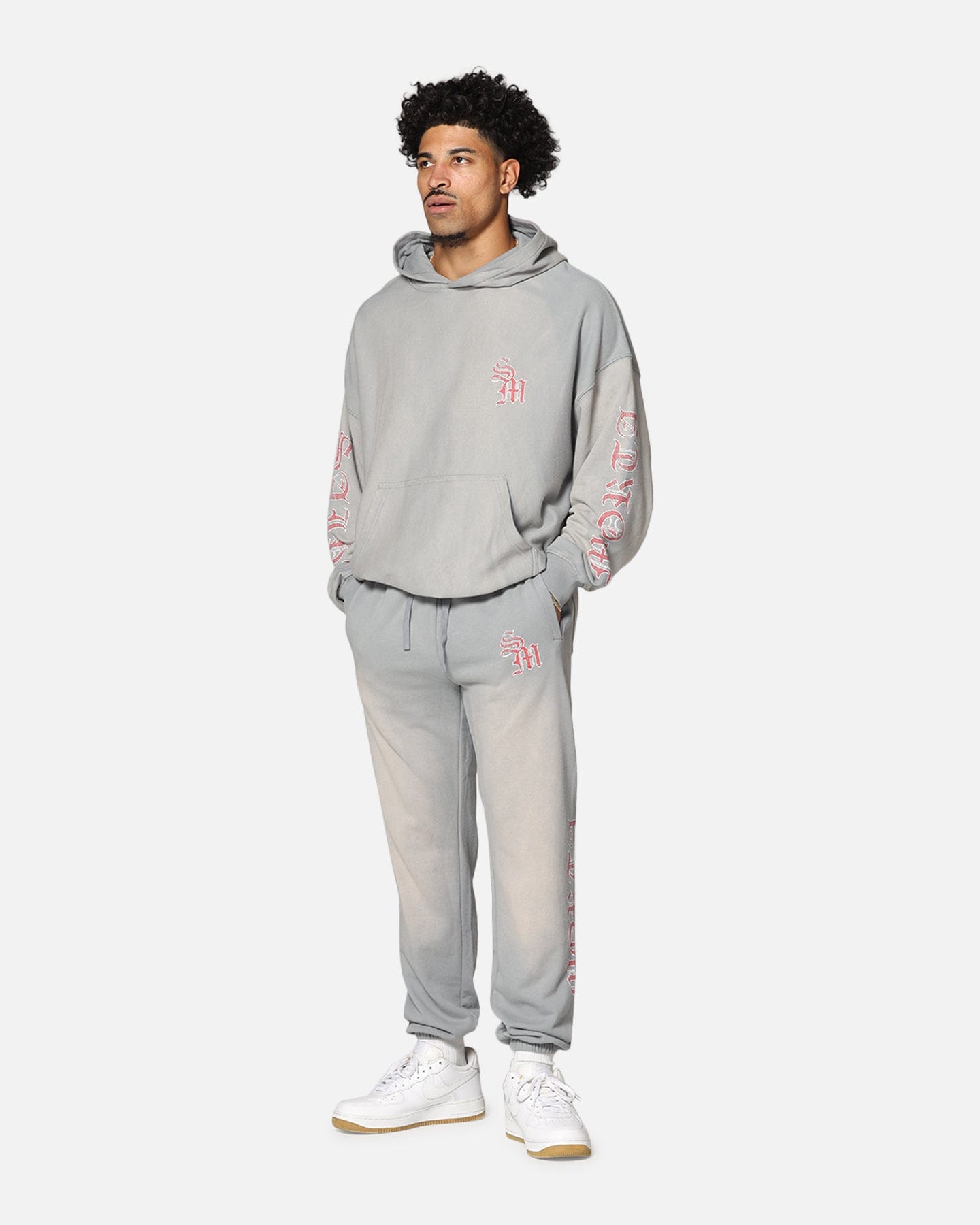 Saint Morta Hardcore Boxy Hoodie Sunfade Grey