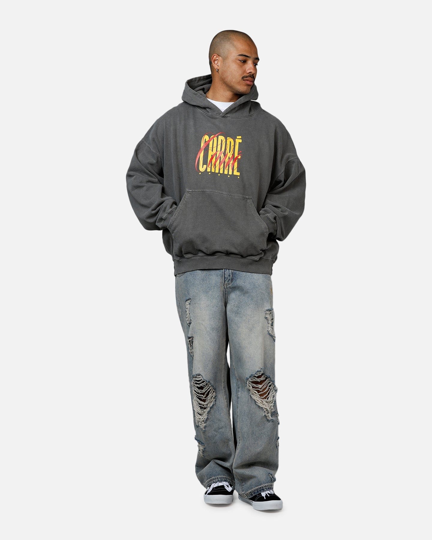 Carre Golden Scale Premium Hoodie Washed Charcoal