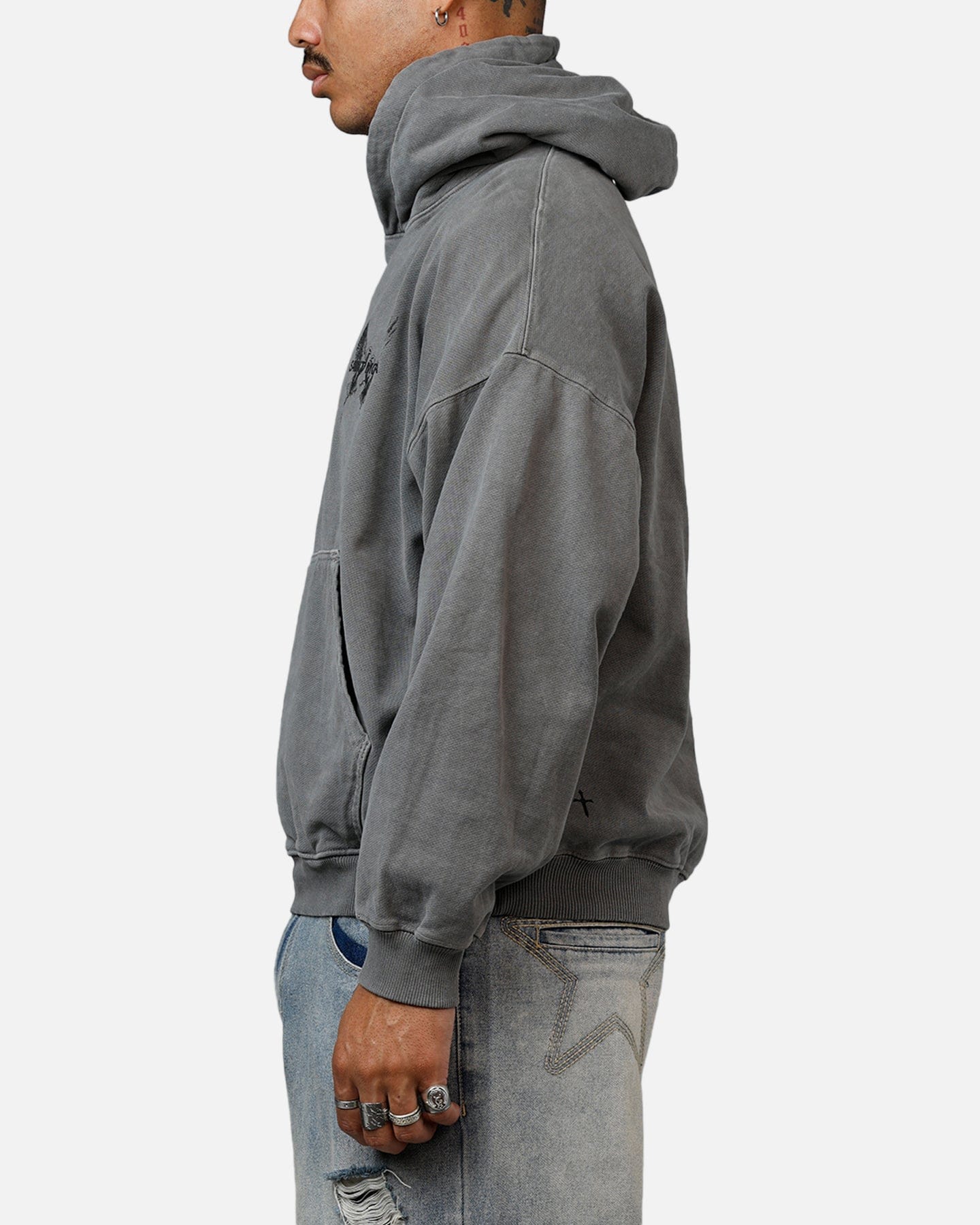 Saint Morta Black Doves Premium Hoodie Washed Charcoal