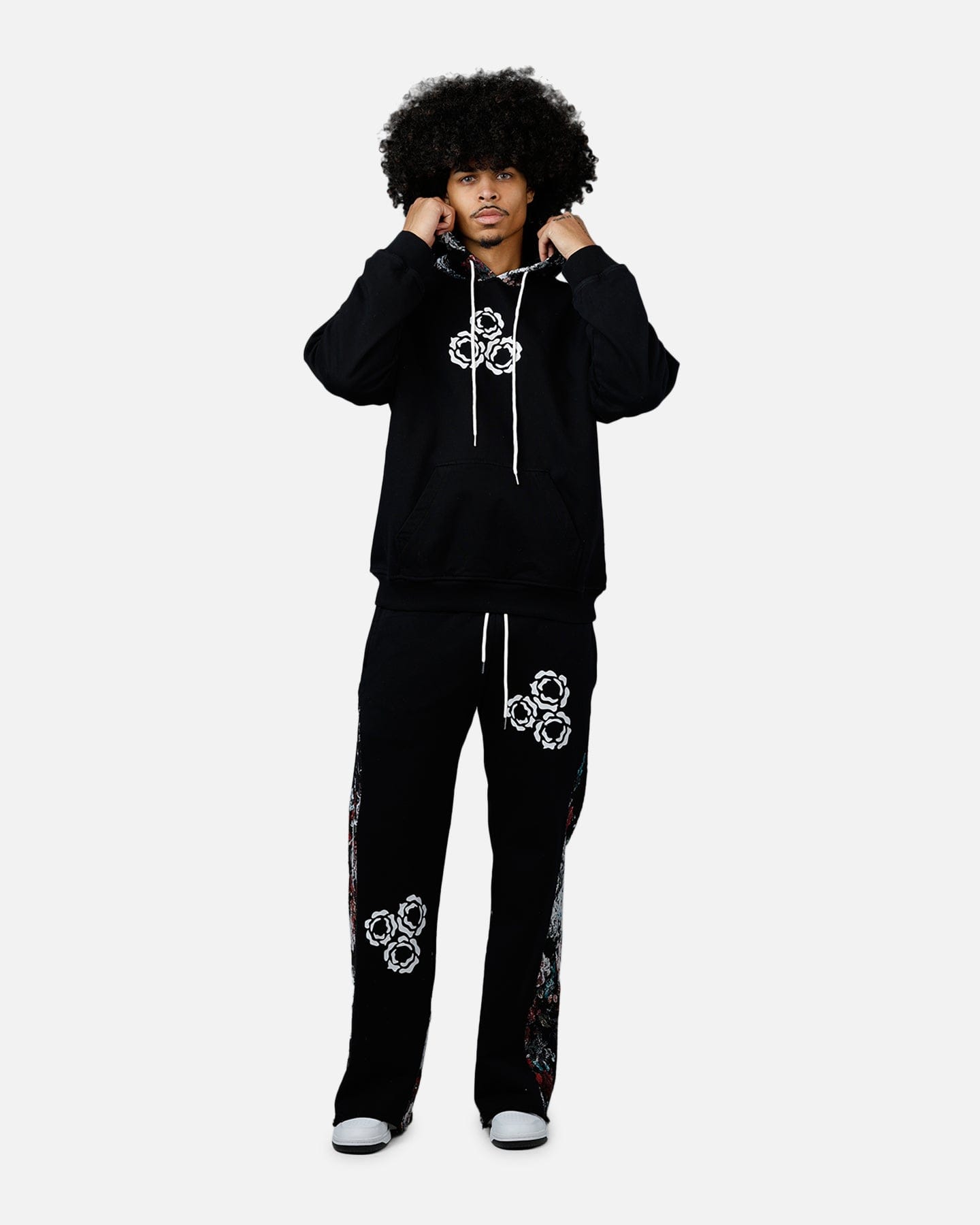 Soul by Ame Flower Hoodie Black