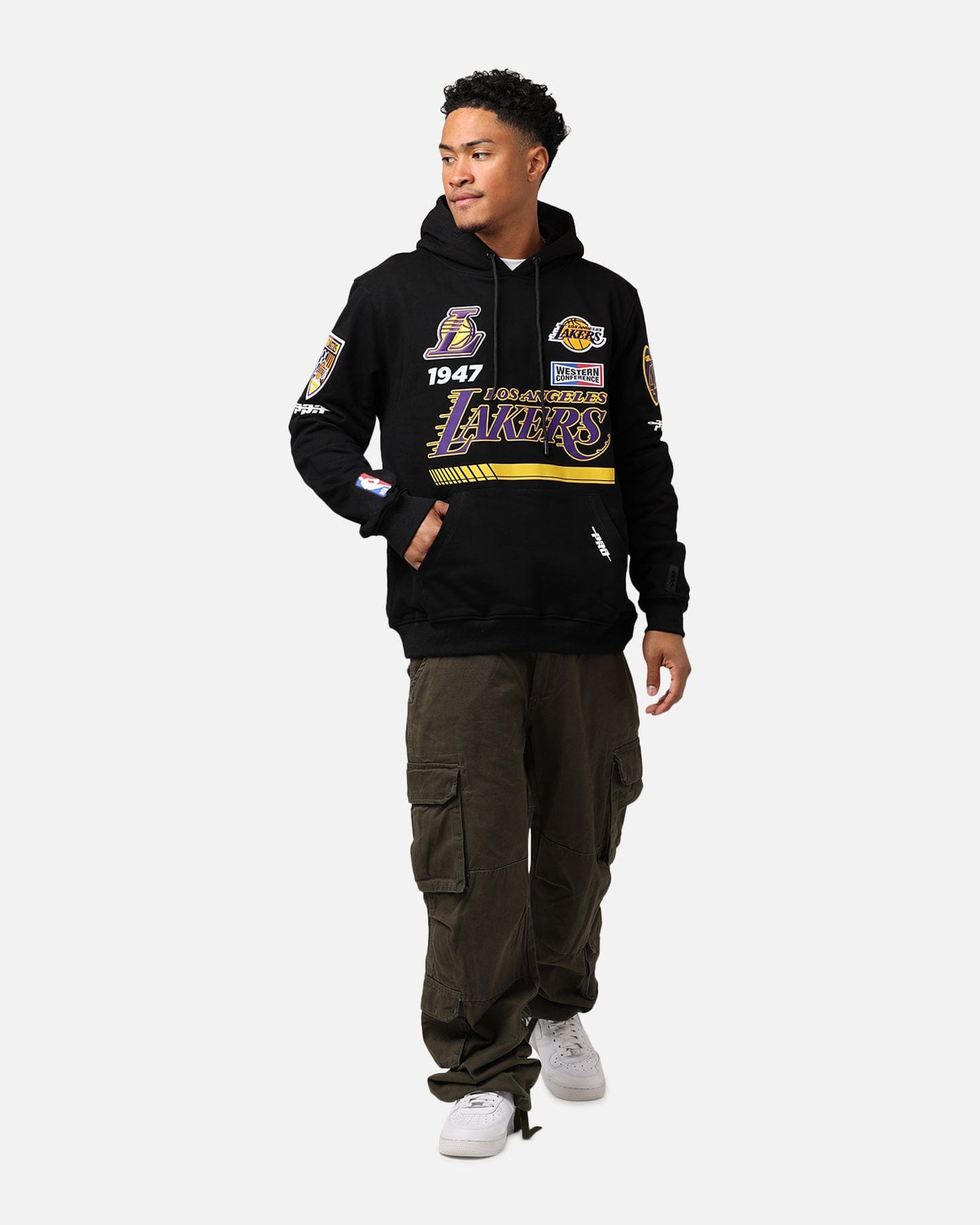PRO Standard Los Angeles Lakers Fast Lane Hoodie Black
